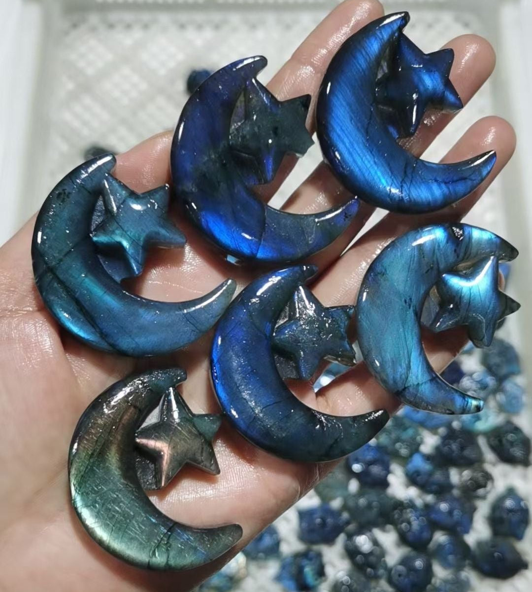 Labradorite flat carving