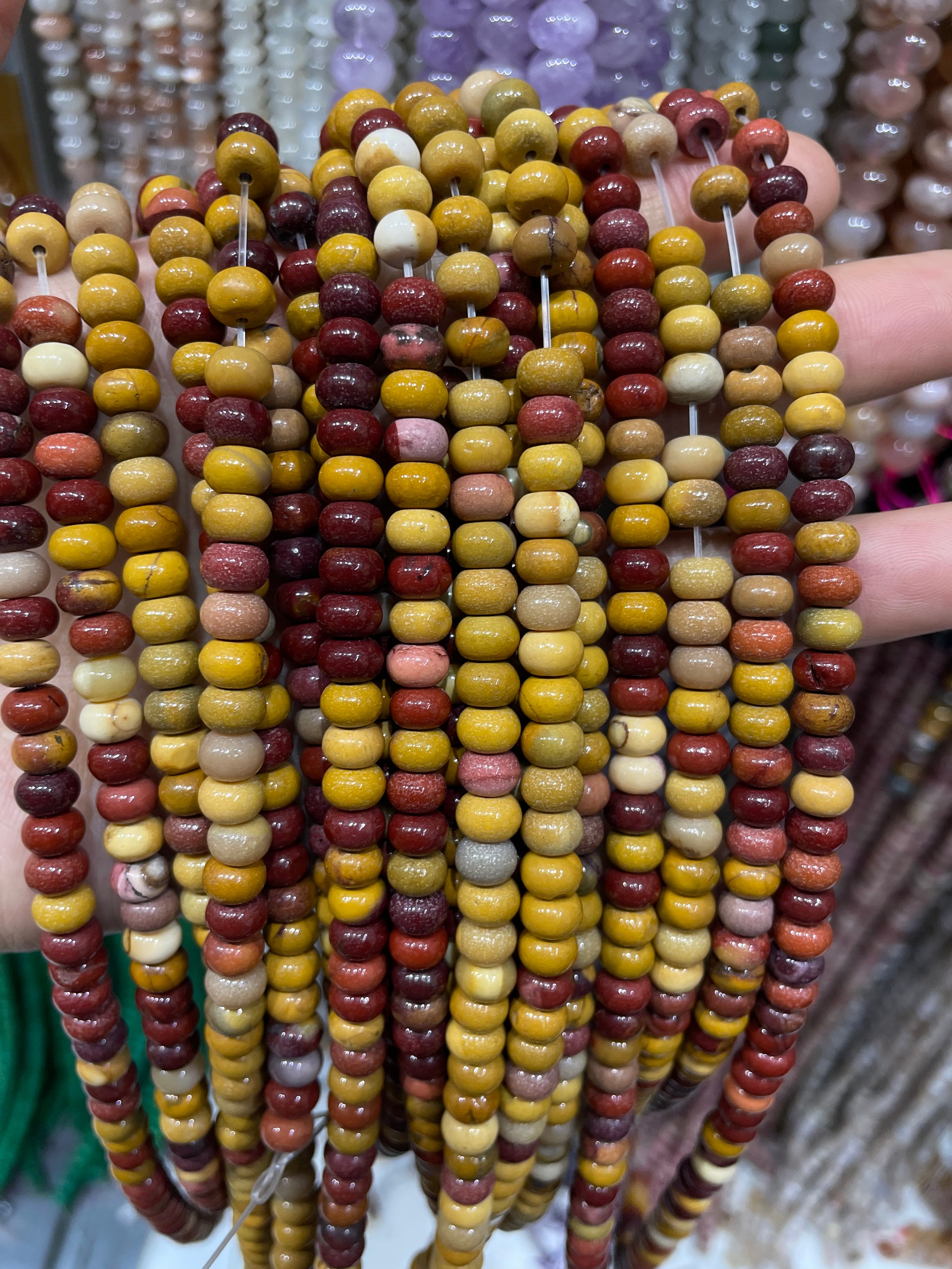 mookite donut beads strand 6/8mm