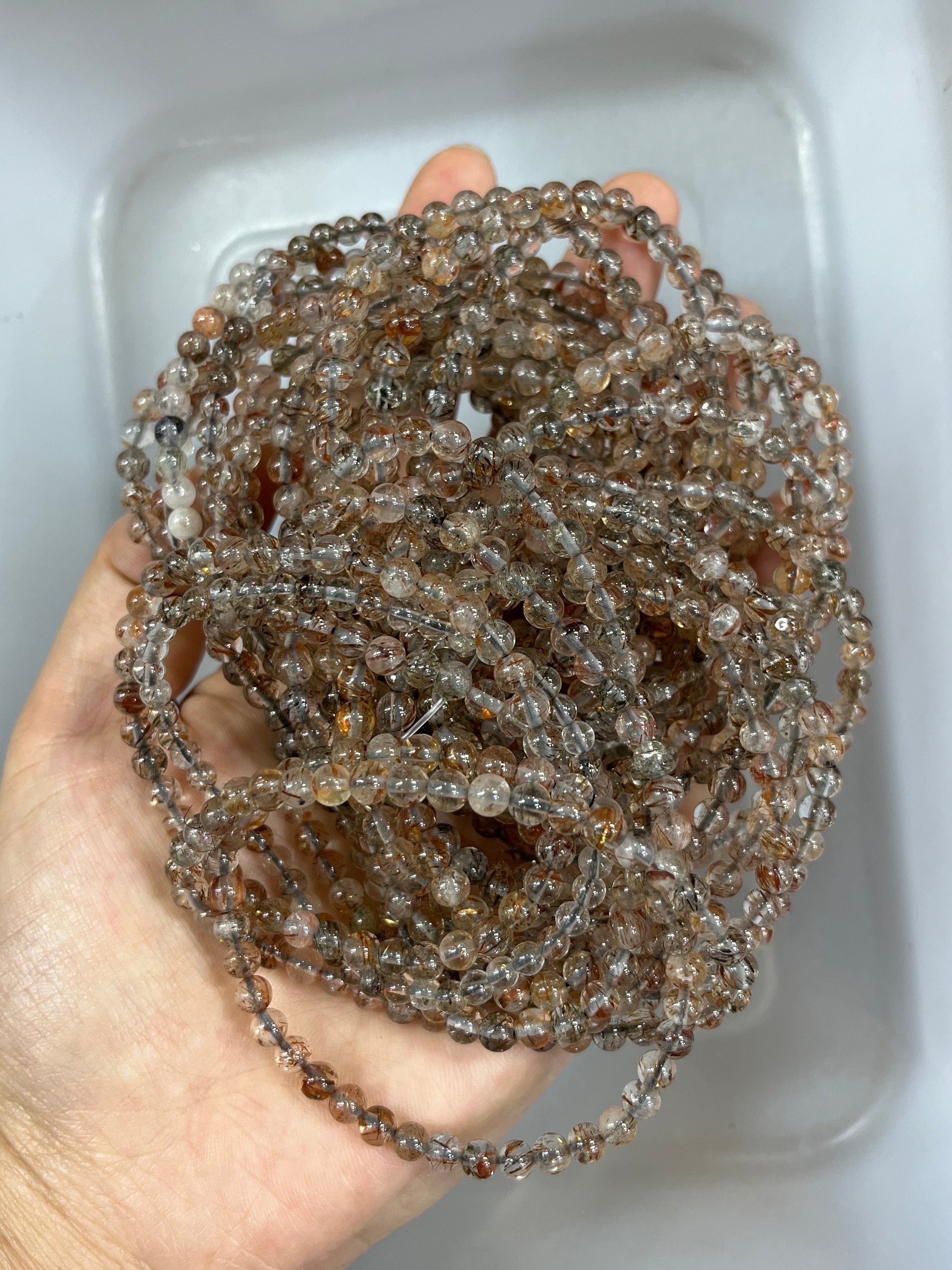 4mm copper rutile quartz  bracelet wholesale