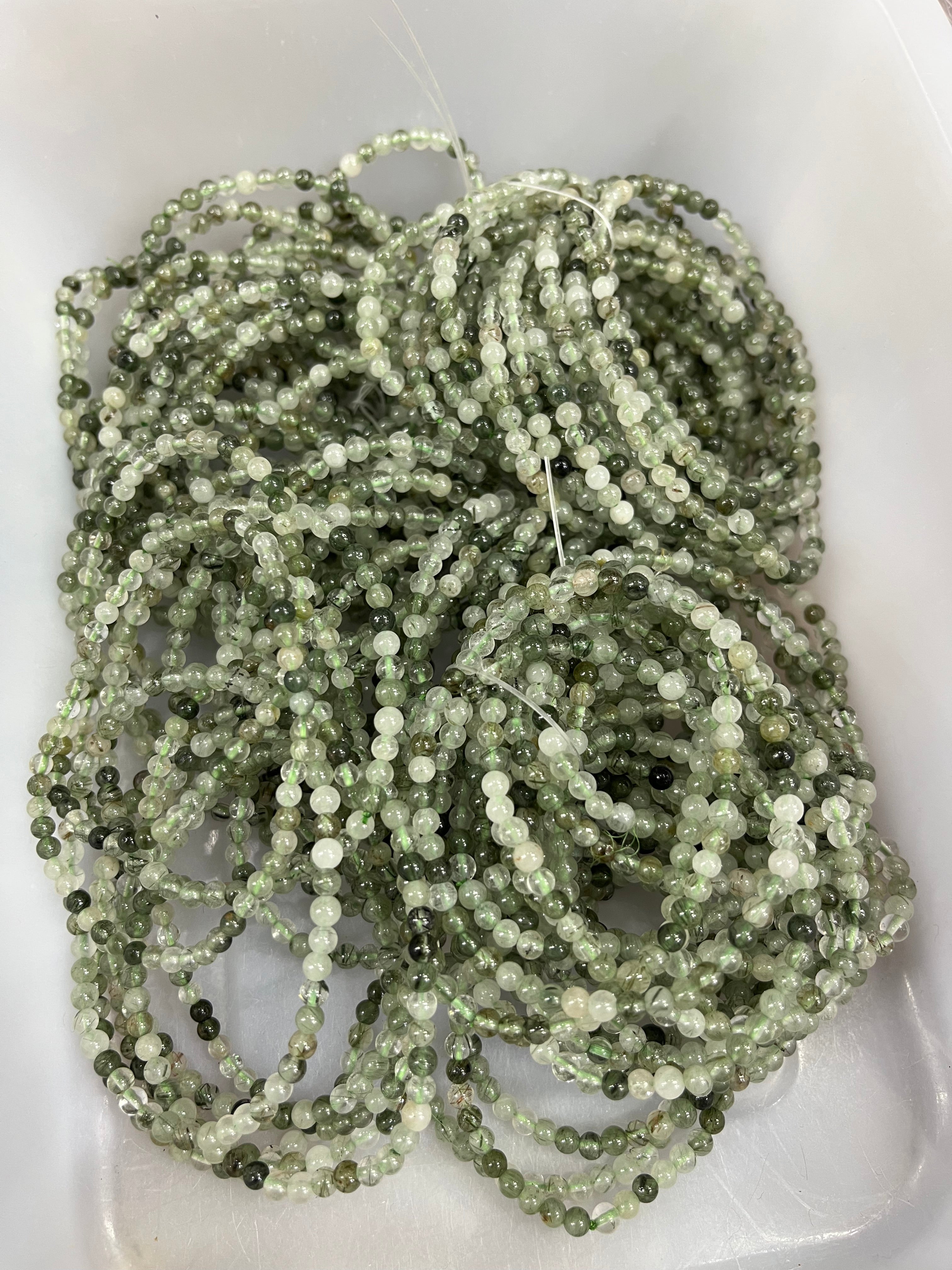 4mm green rutile quartz bracelet wholesale
