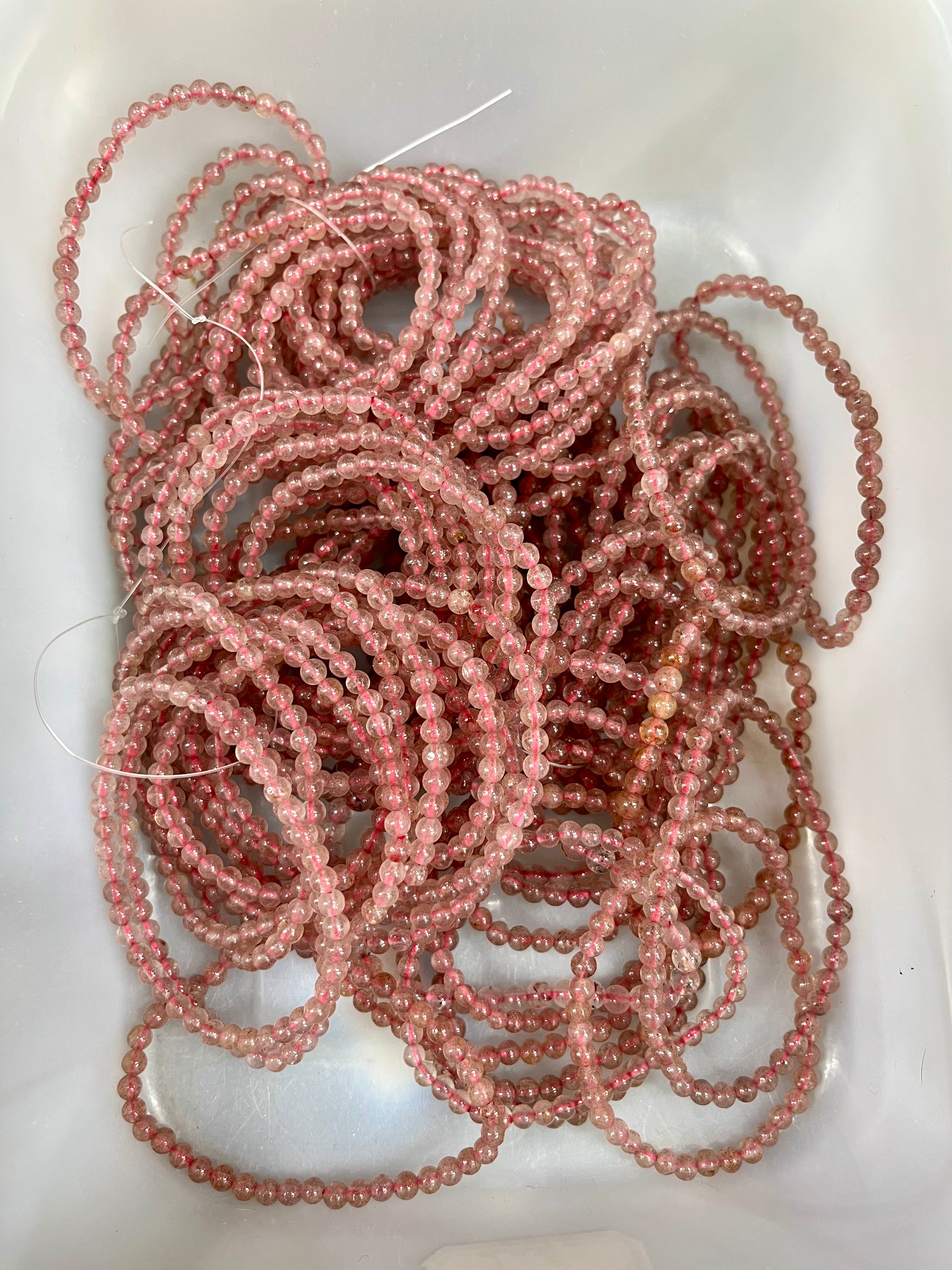 4mm strawberry quartz bracelet wholesale