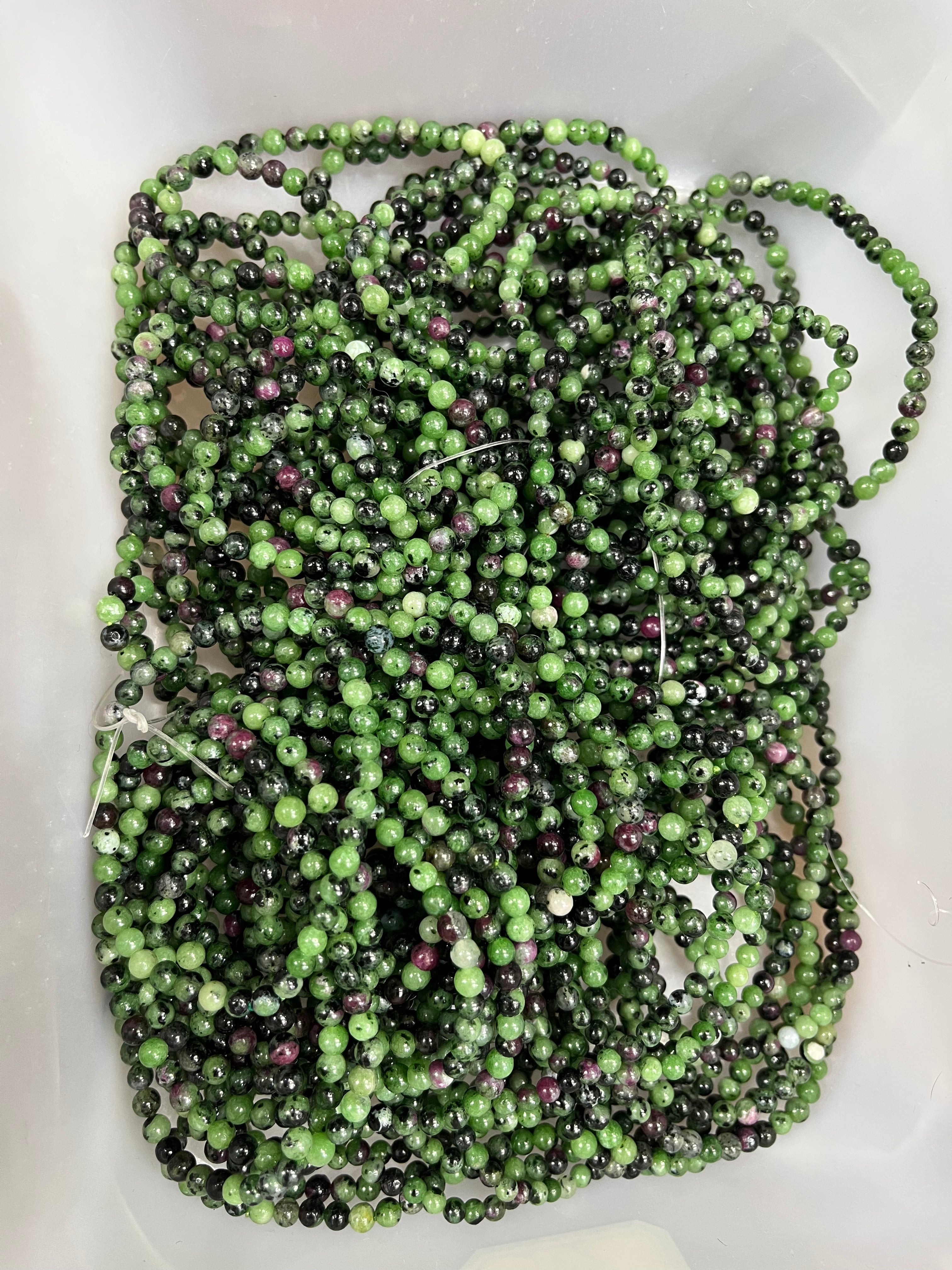 4mm ruby zoisite bracelet wholesale