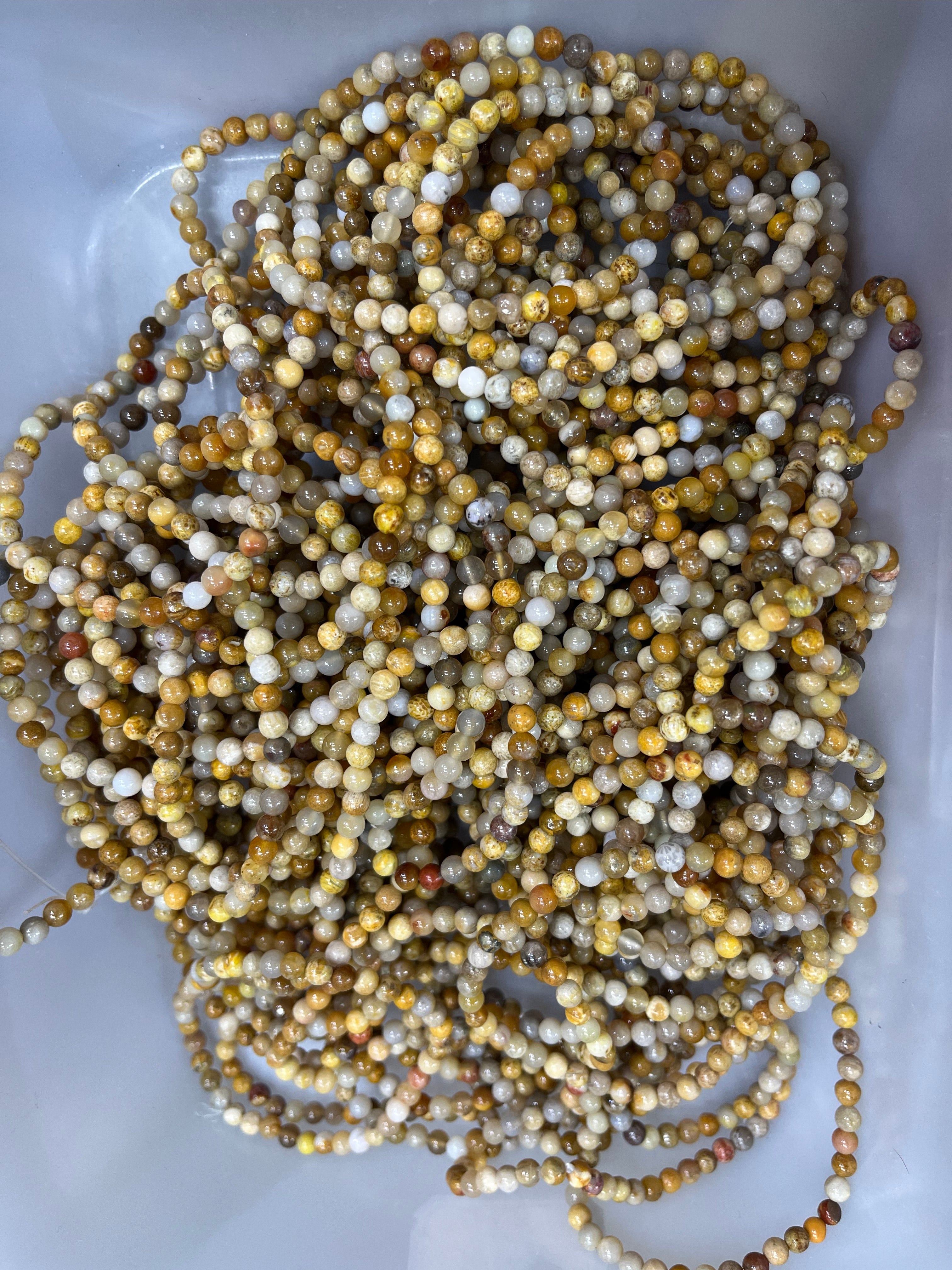 4mm coral jade bracelet