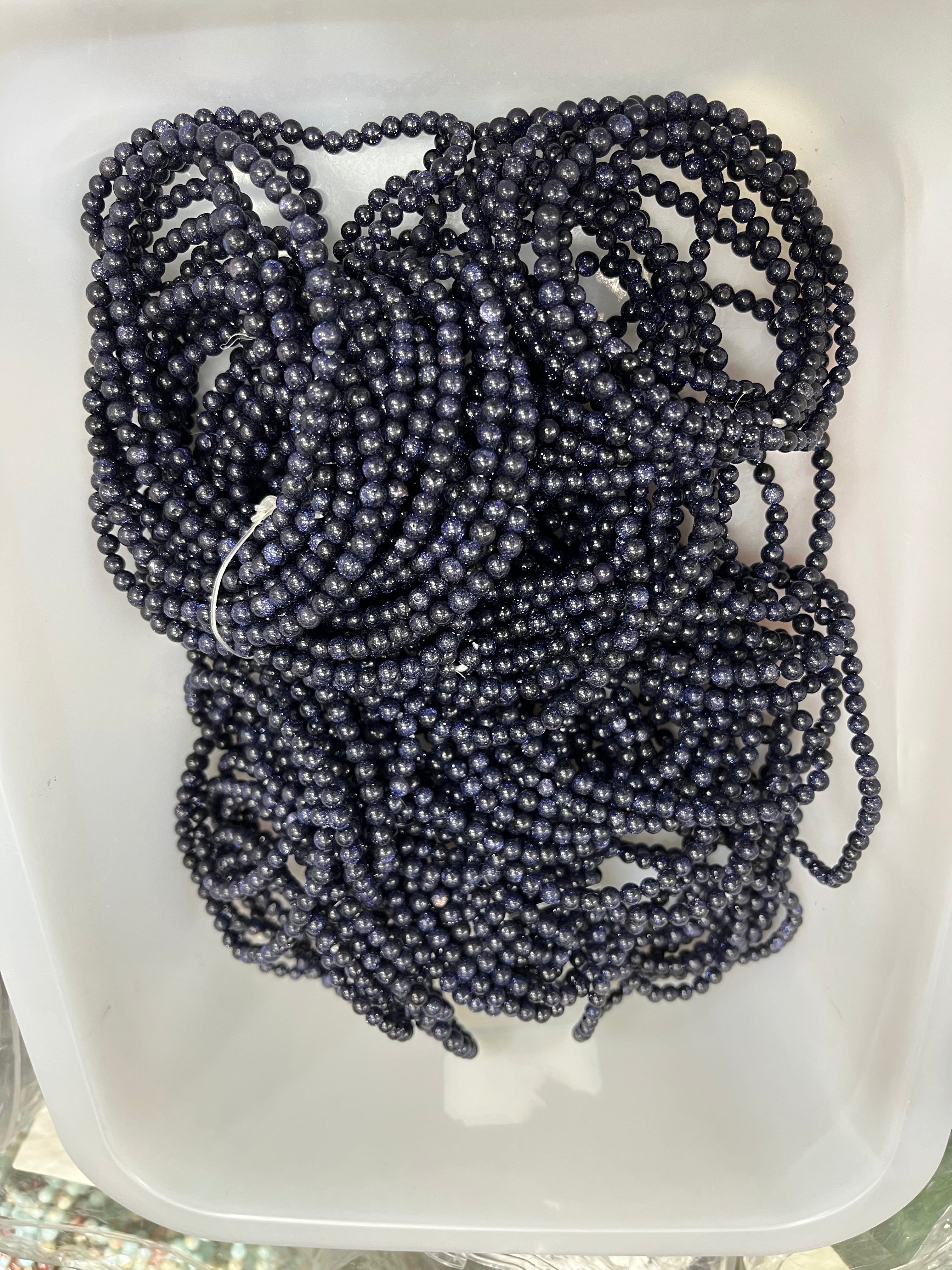 4mm blue sandstone bracelet