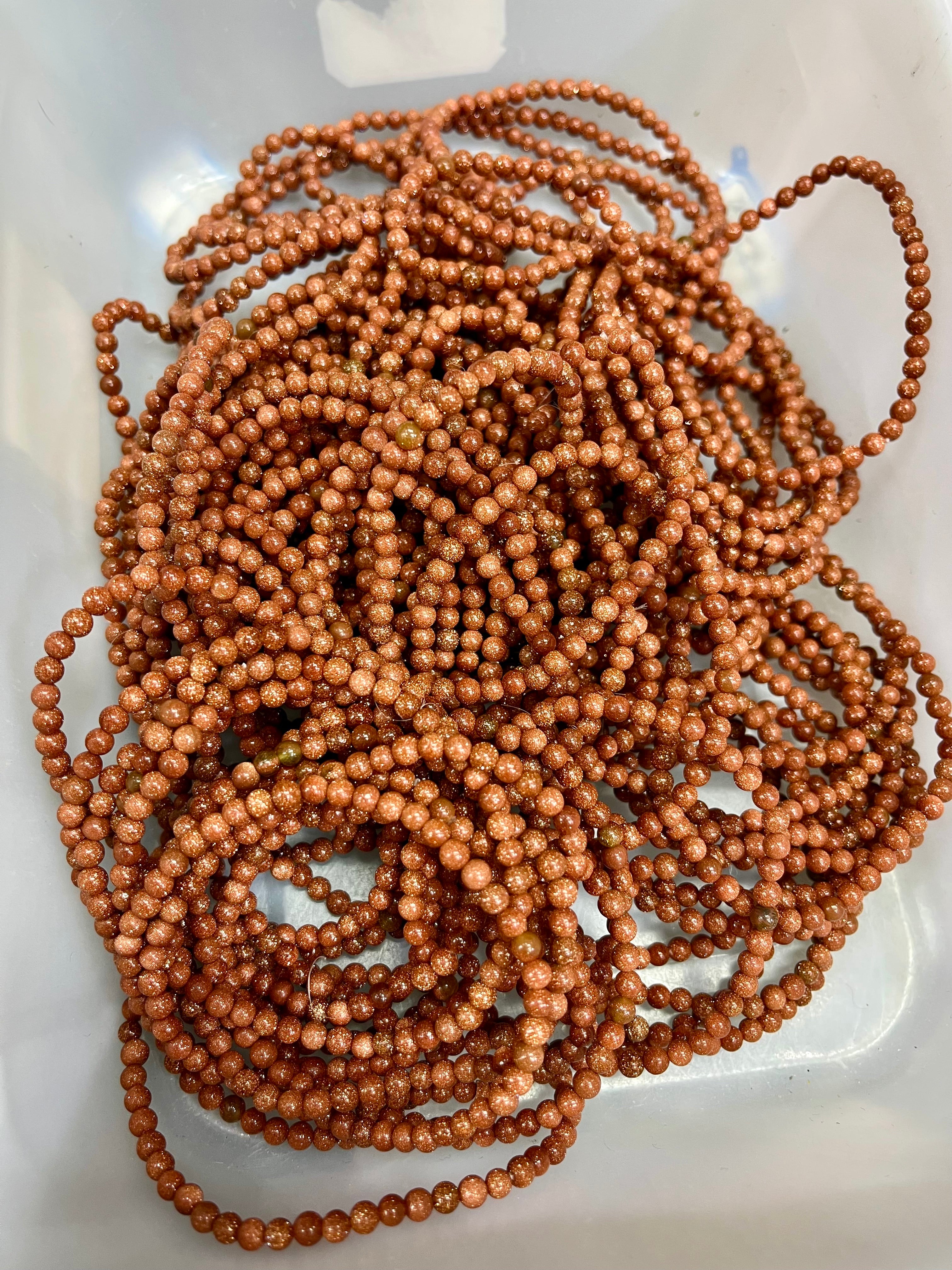 4mm golden sandstone bracelet