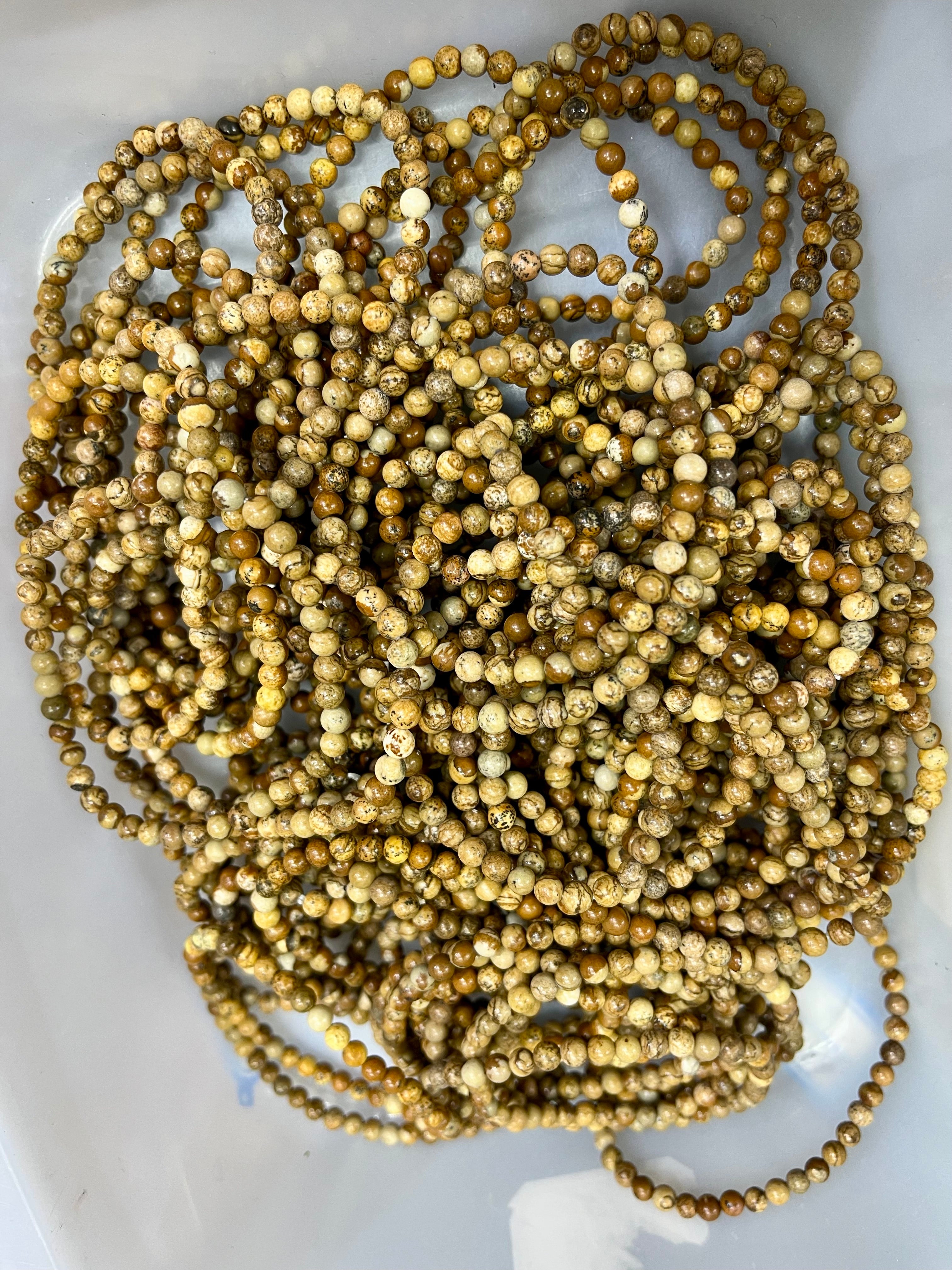 4mm picture stone bracelet