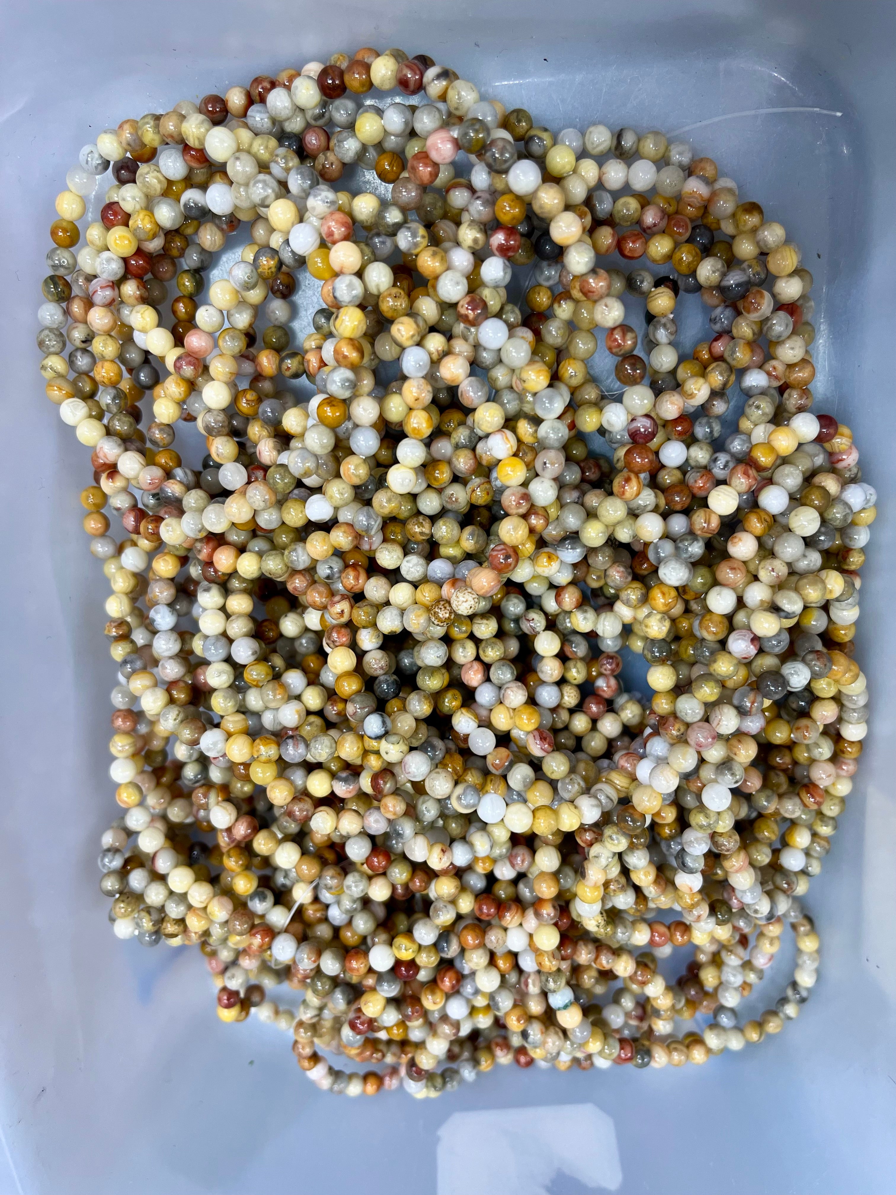 4mm crazy agate bracelet