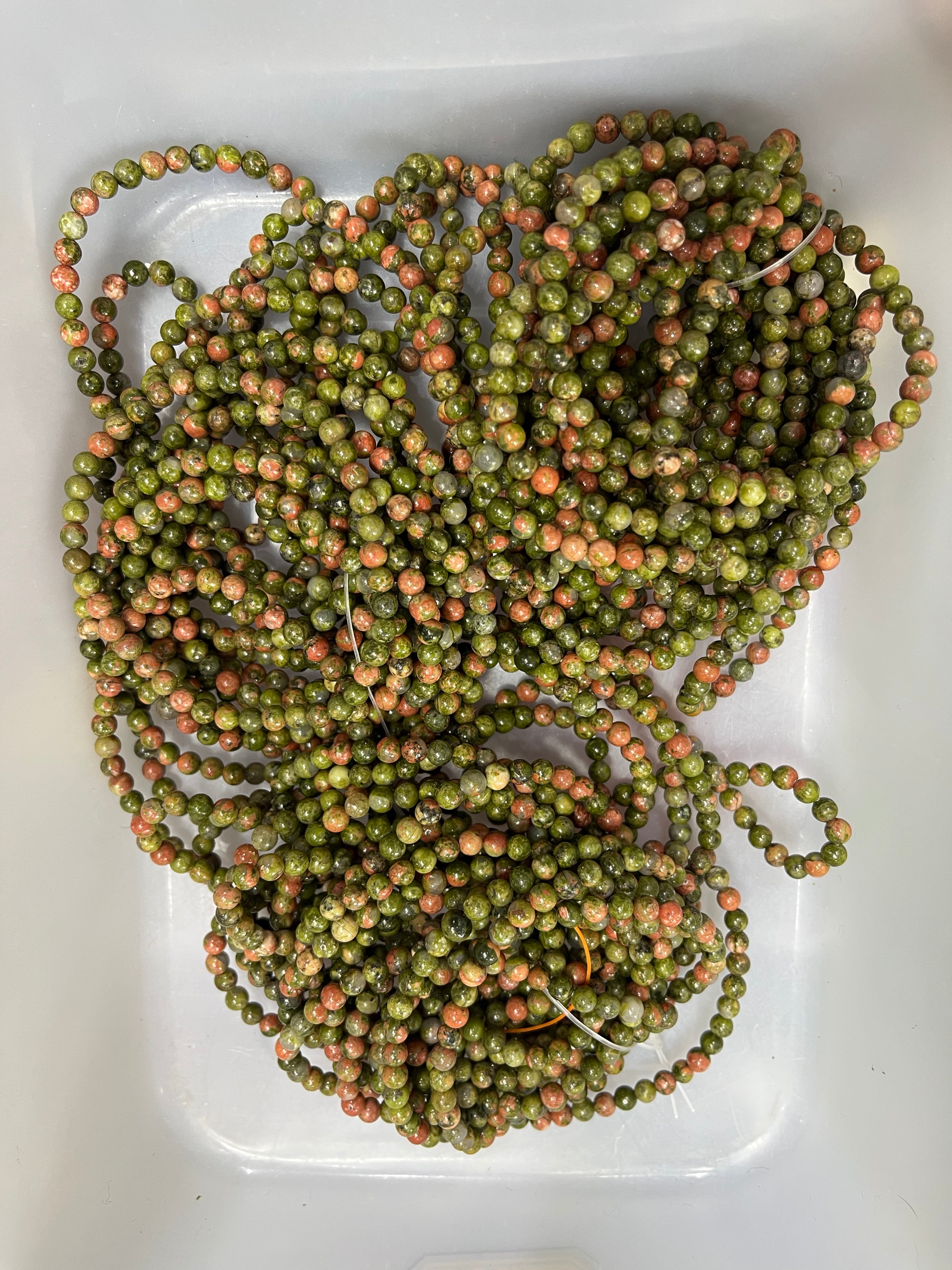 4mm unakite bracelet