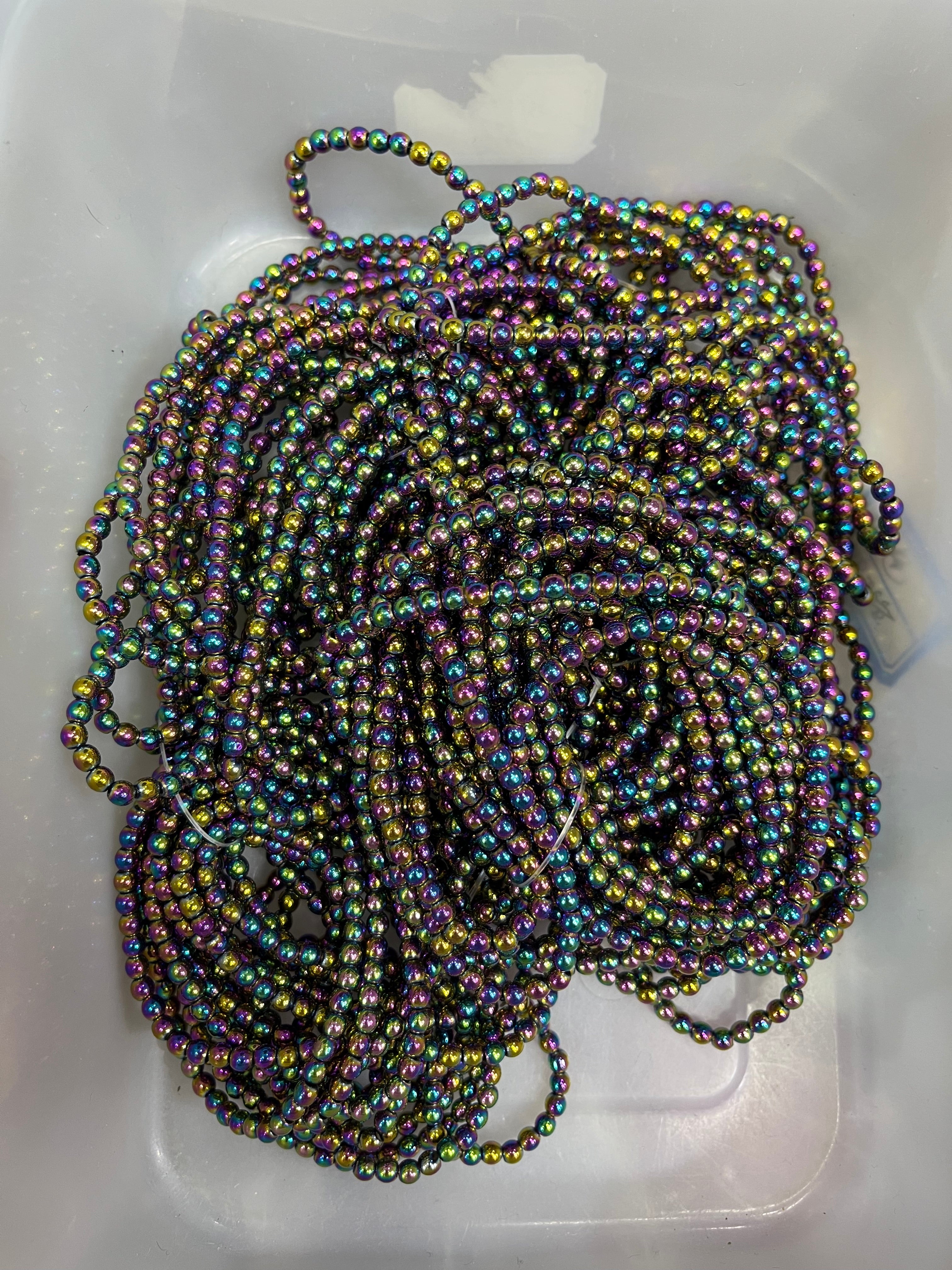 4mm aura hematite bracelet