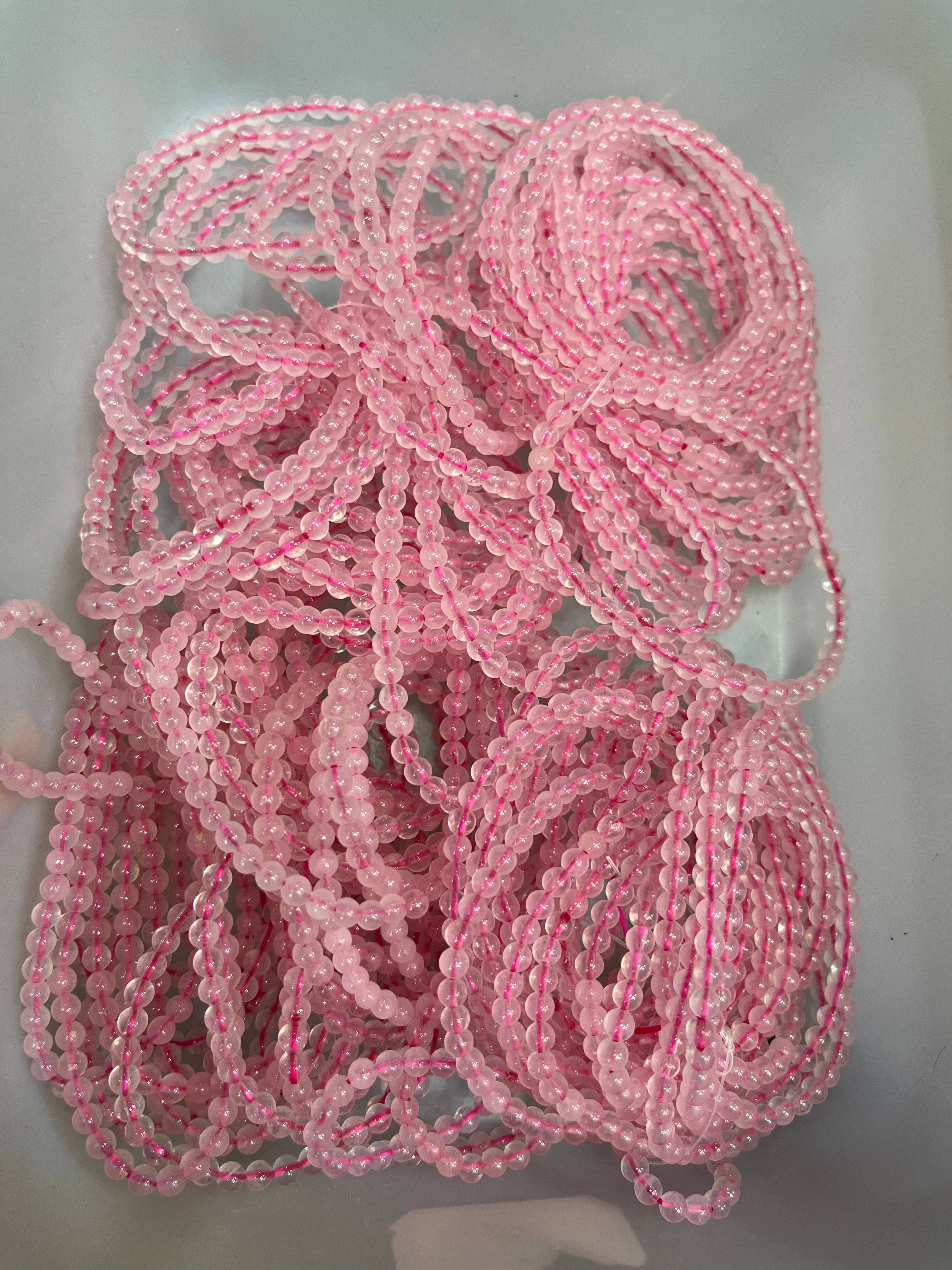 4mm rose quartz bracelet
