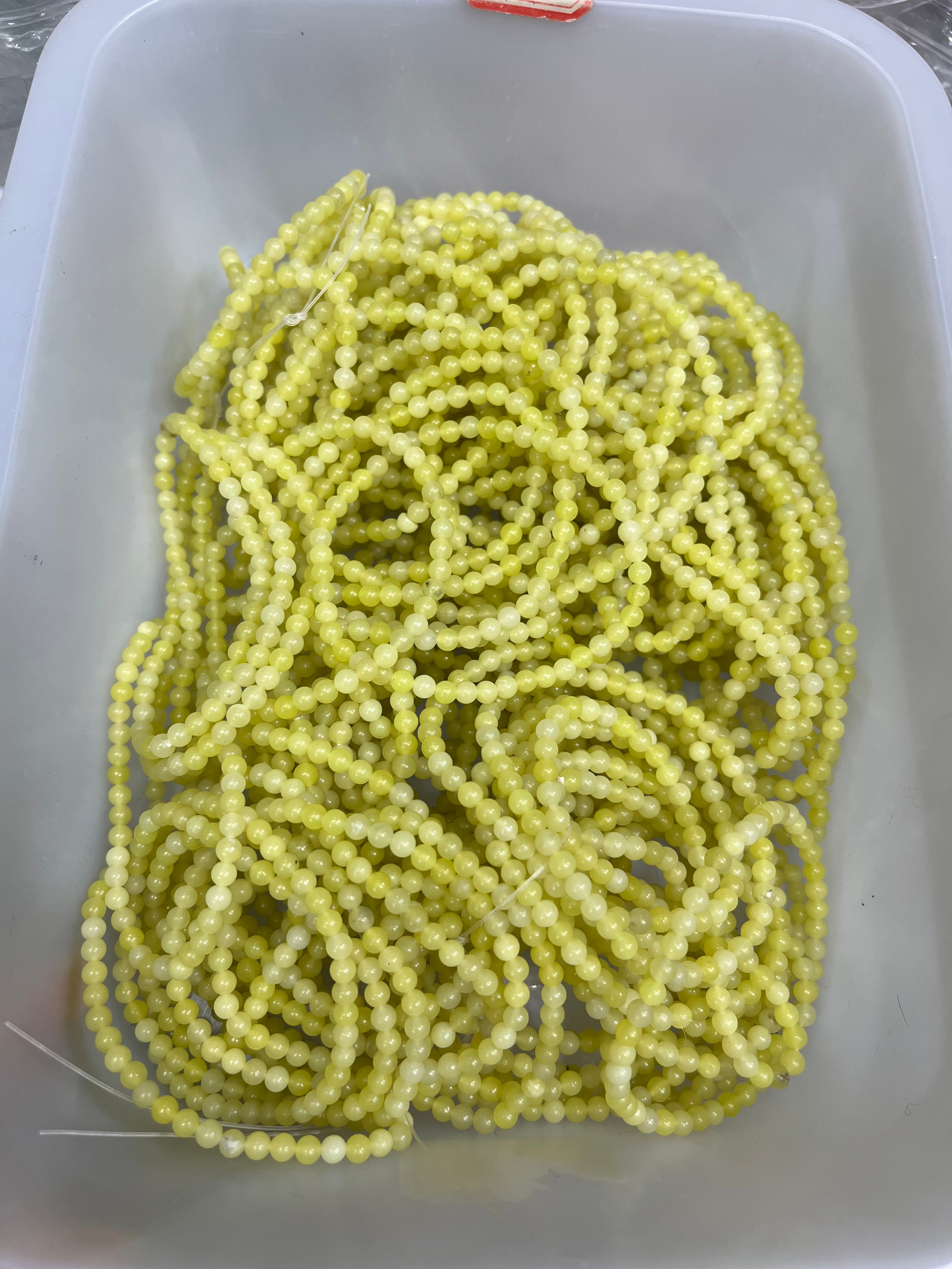 4mm lemon jade bracelet