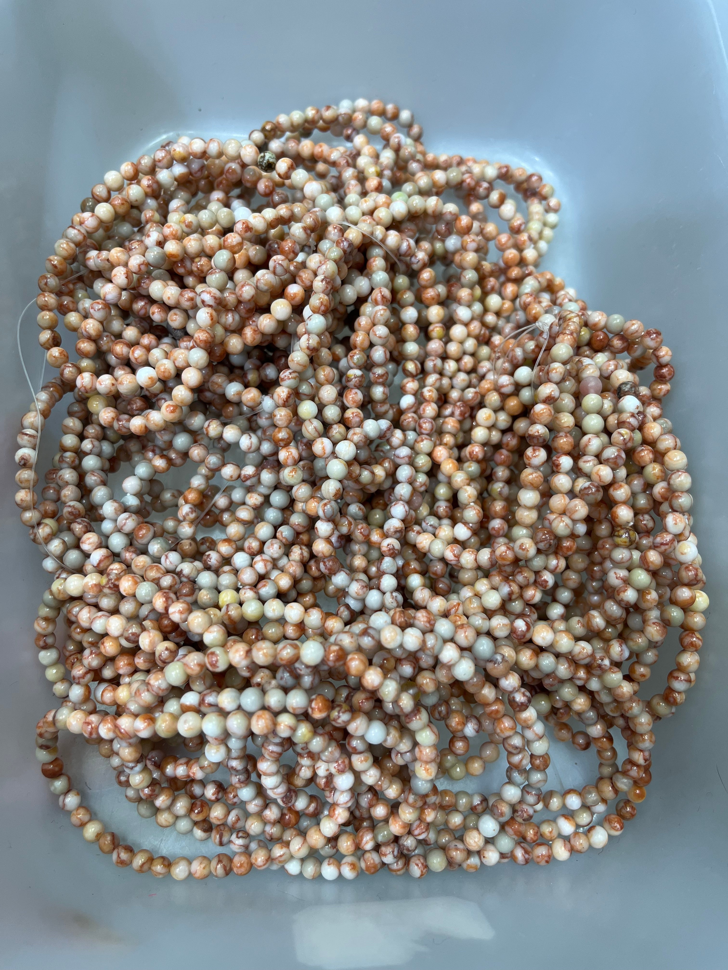 4mm red vein bracelet