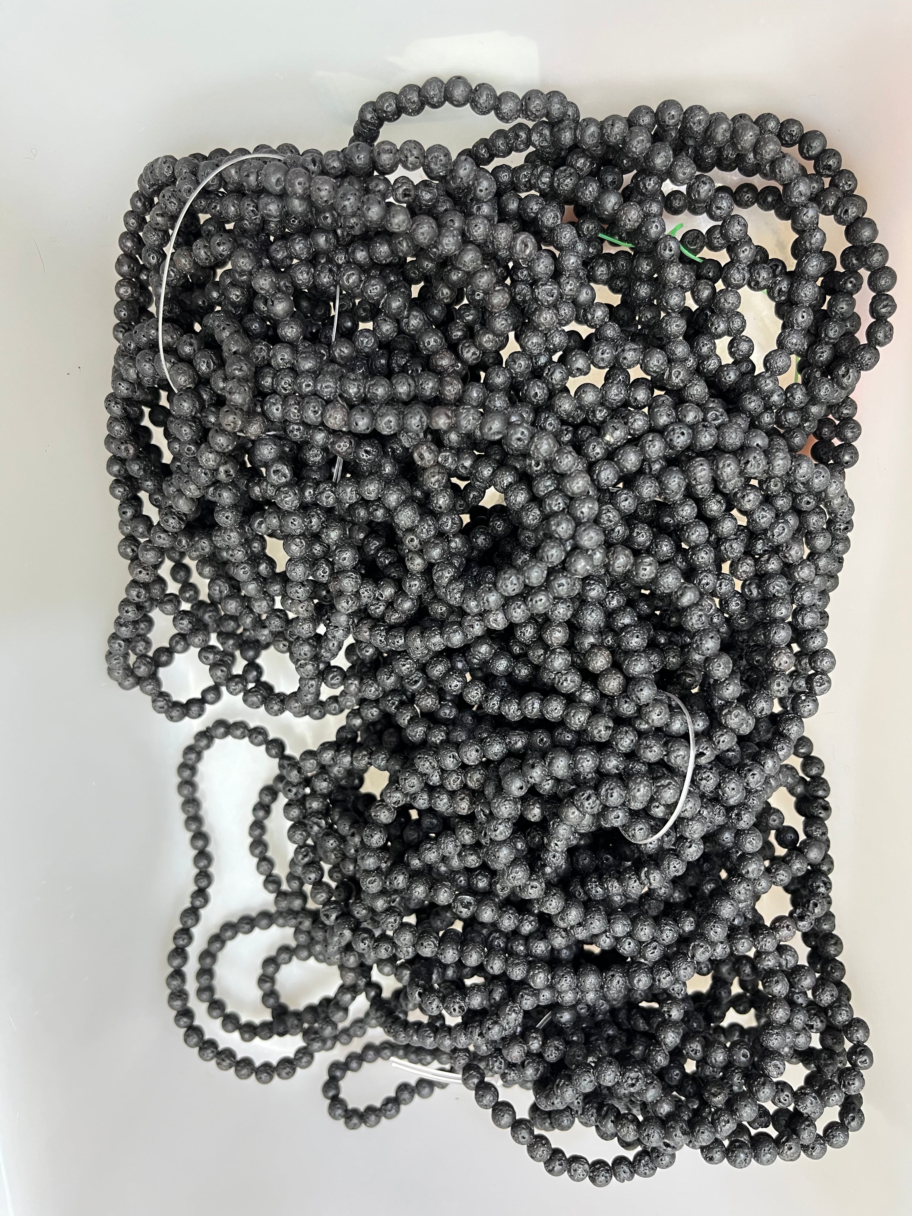 4mm lava stone bracelet