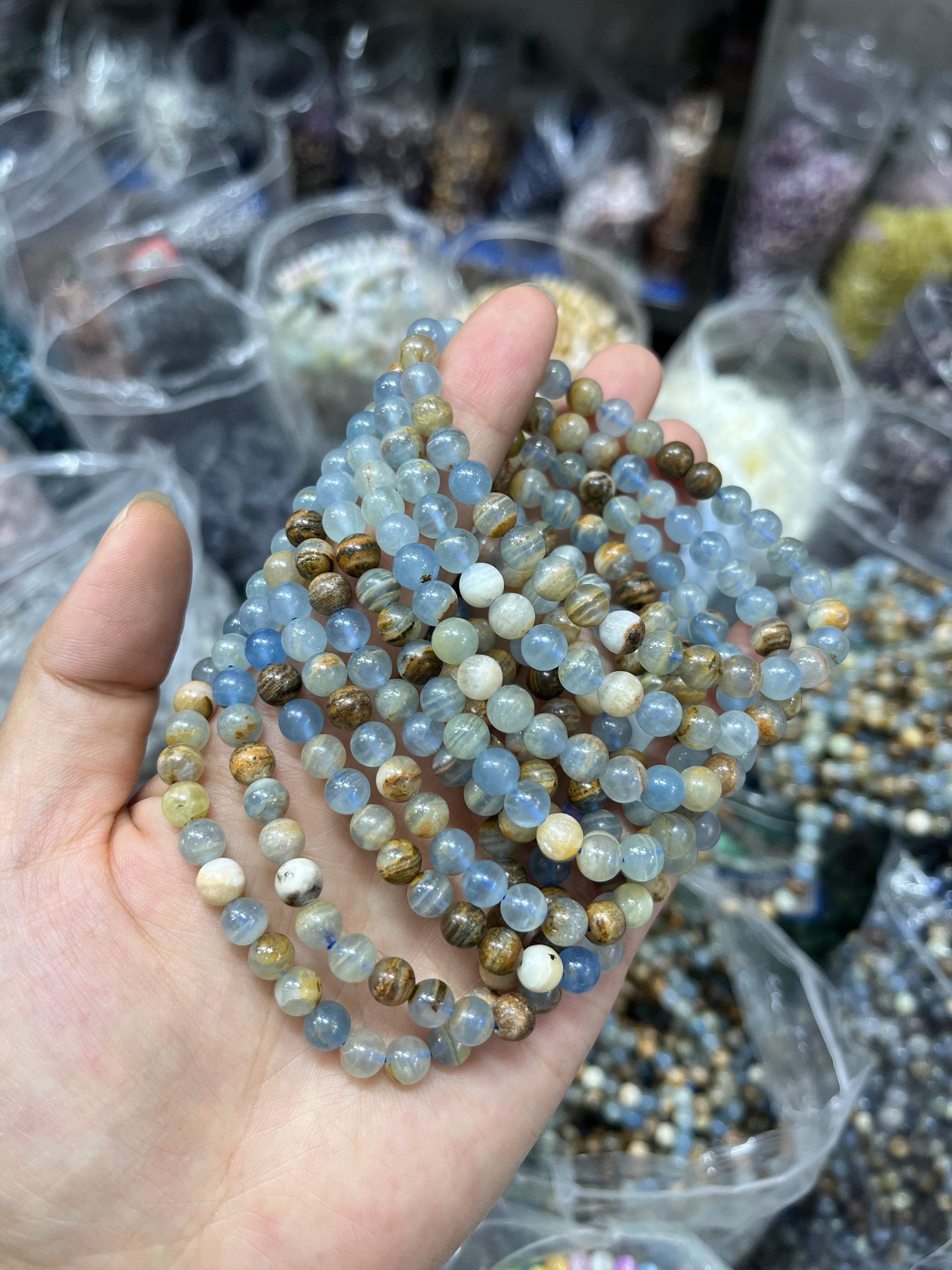 6mm blue onyx bracelet wholesale
