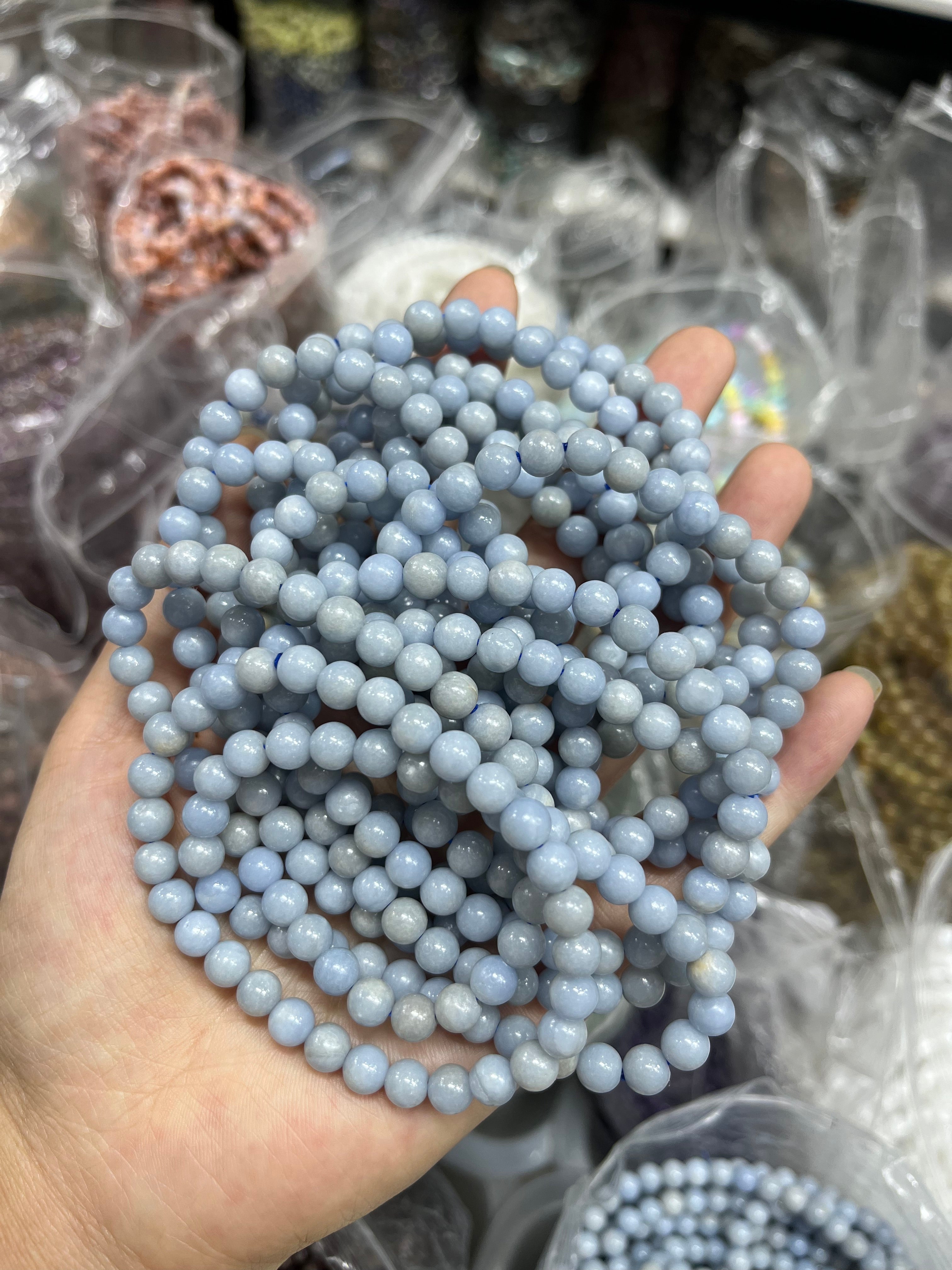 6mm angelite bracelet wholesale