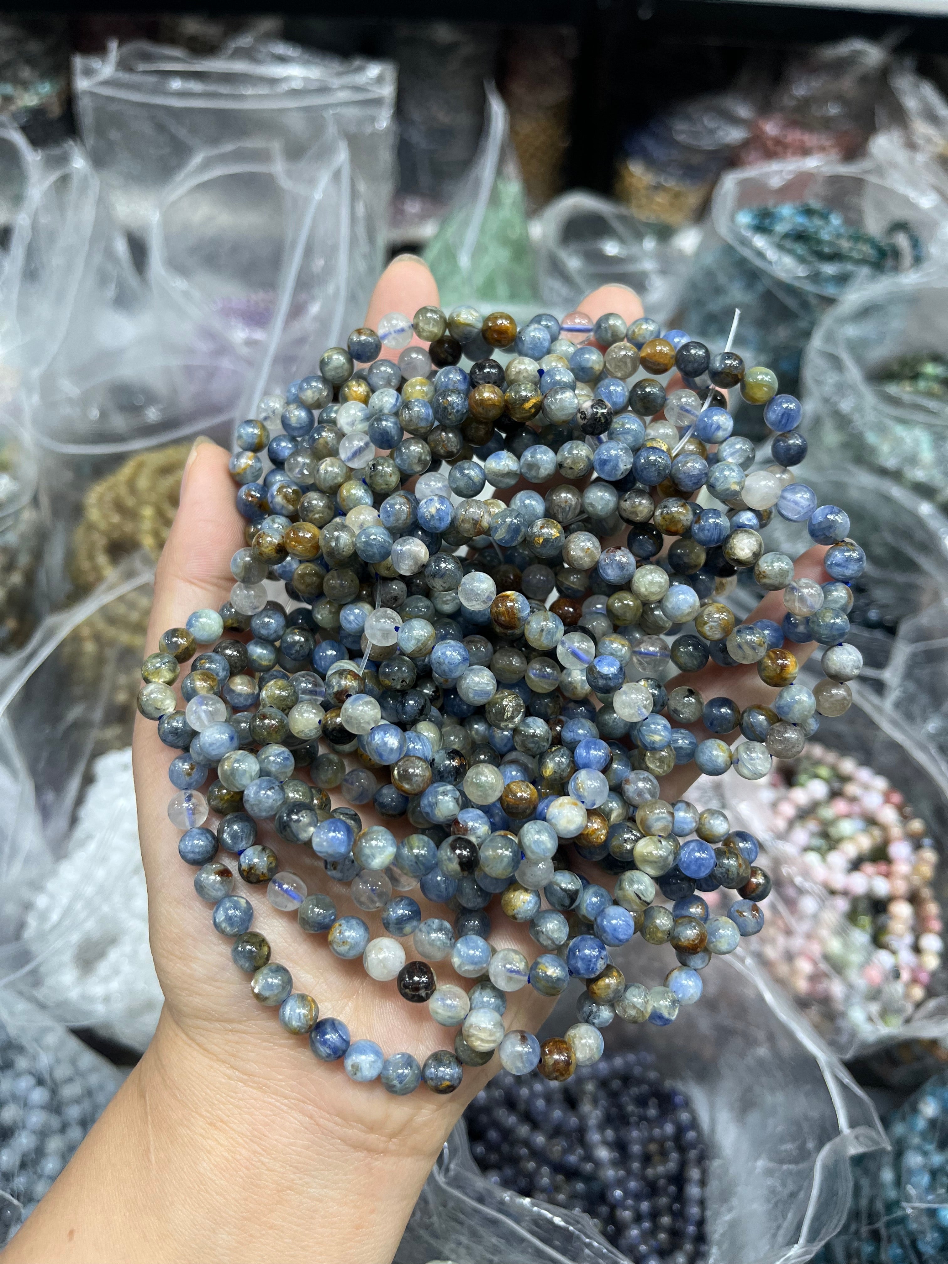 6mm blue kynite bracelet wholesale