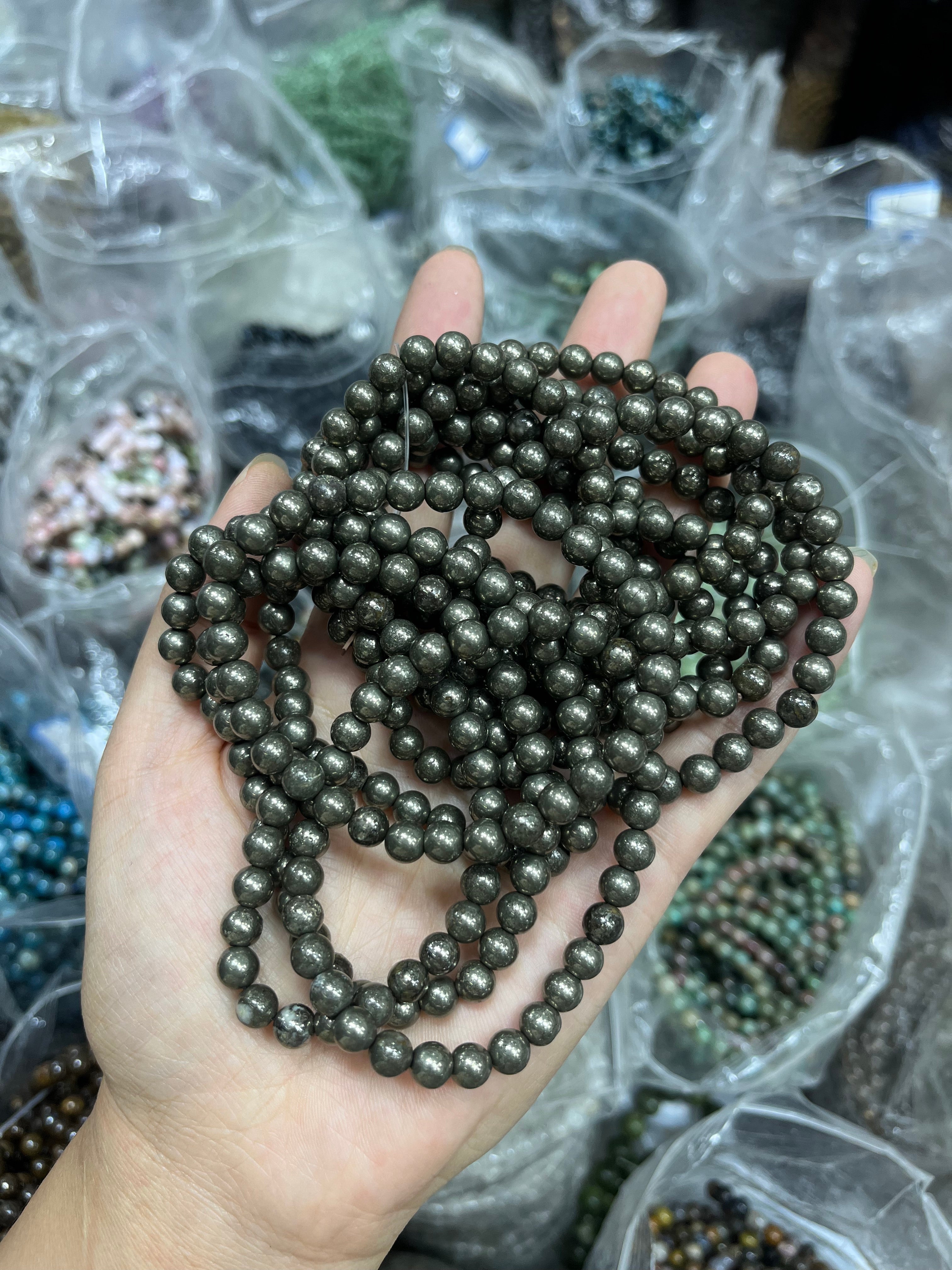 6mm pyrite bracelet wholesale