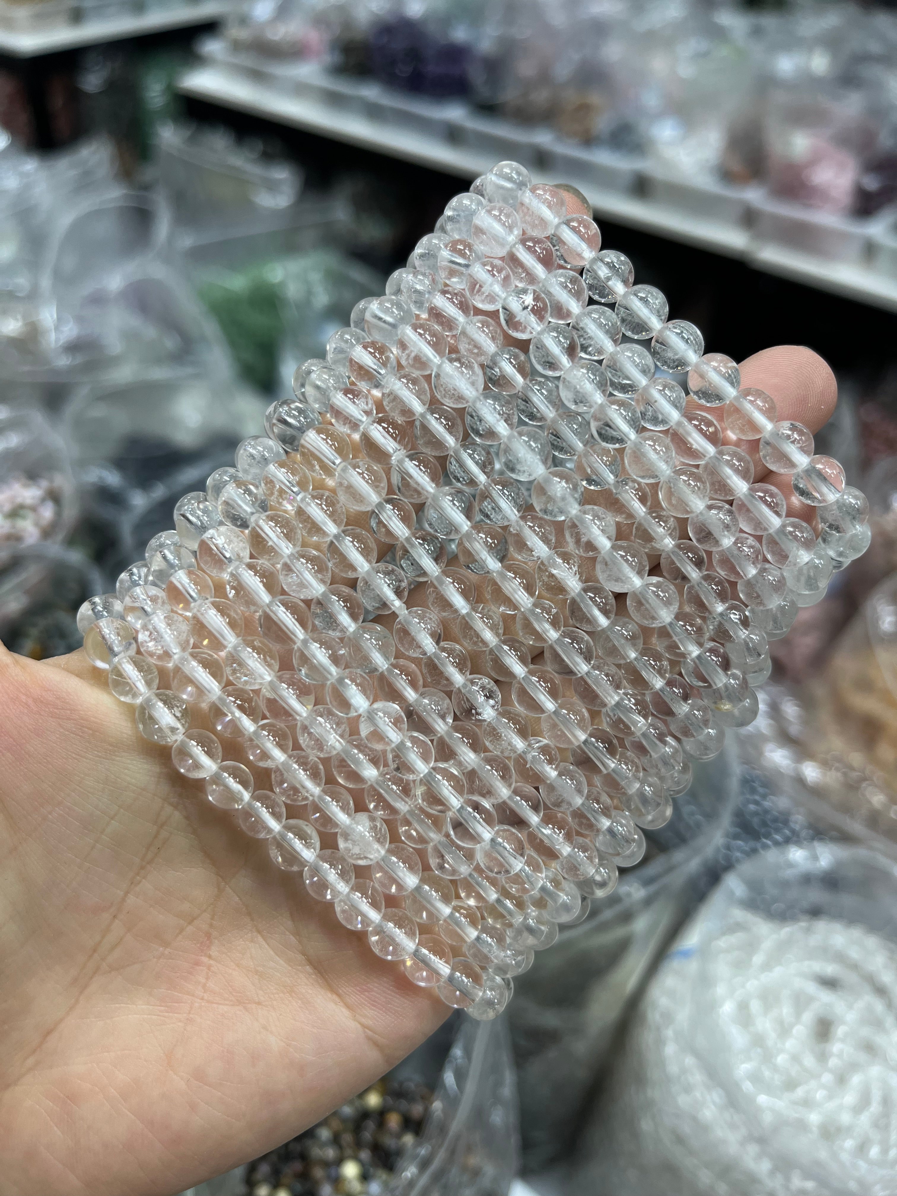 6mm clear quartz bracelet