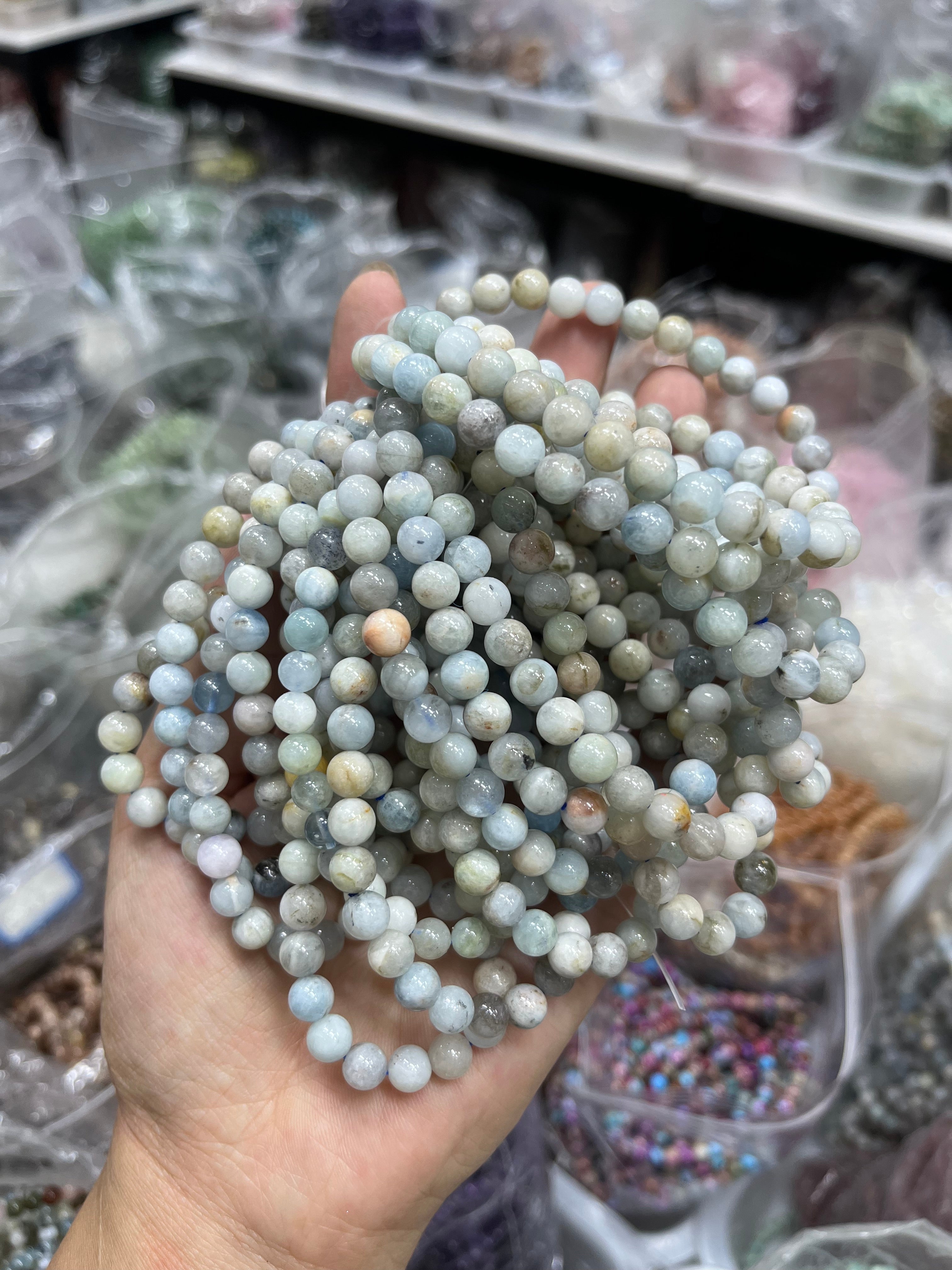 6mm aquamarine bracelet wholesale