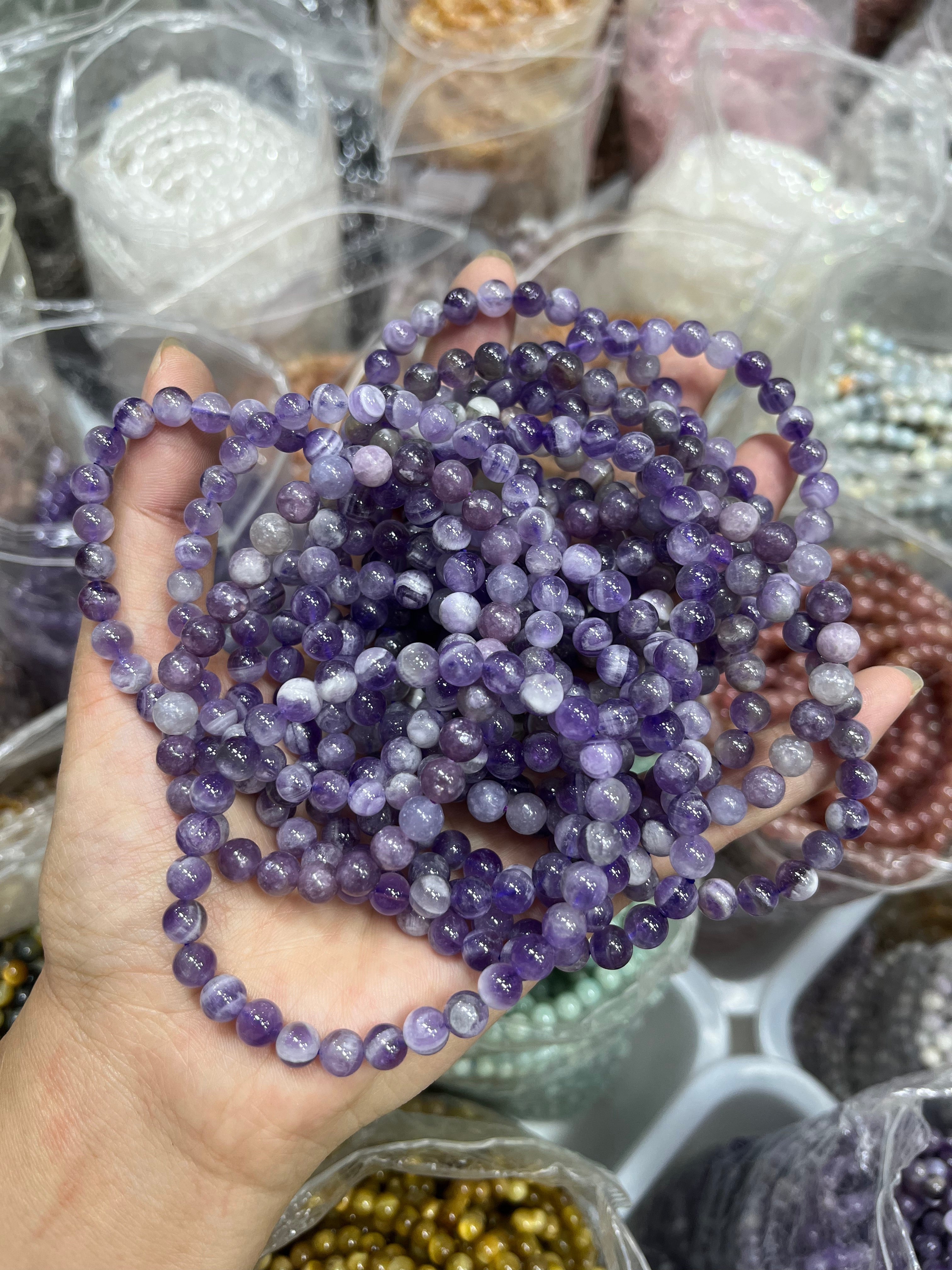 6mm chevron amethyst bracelet wholesale