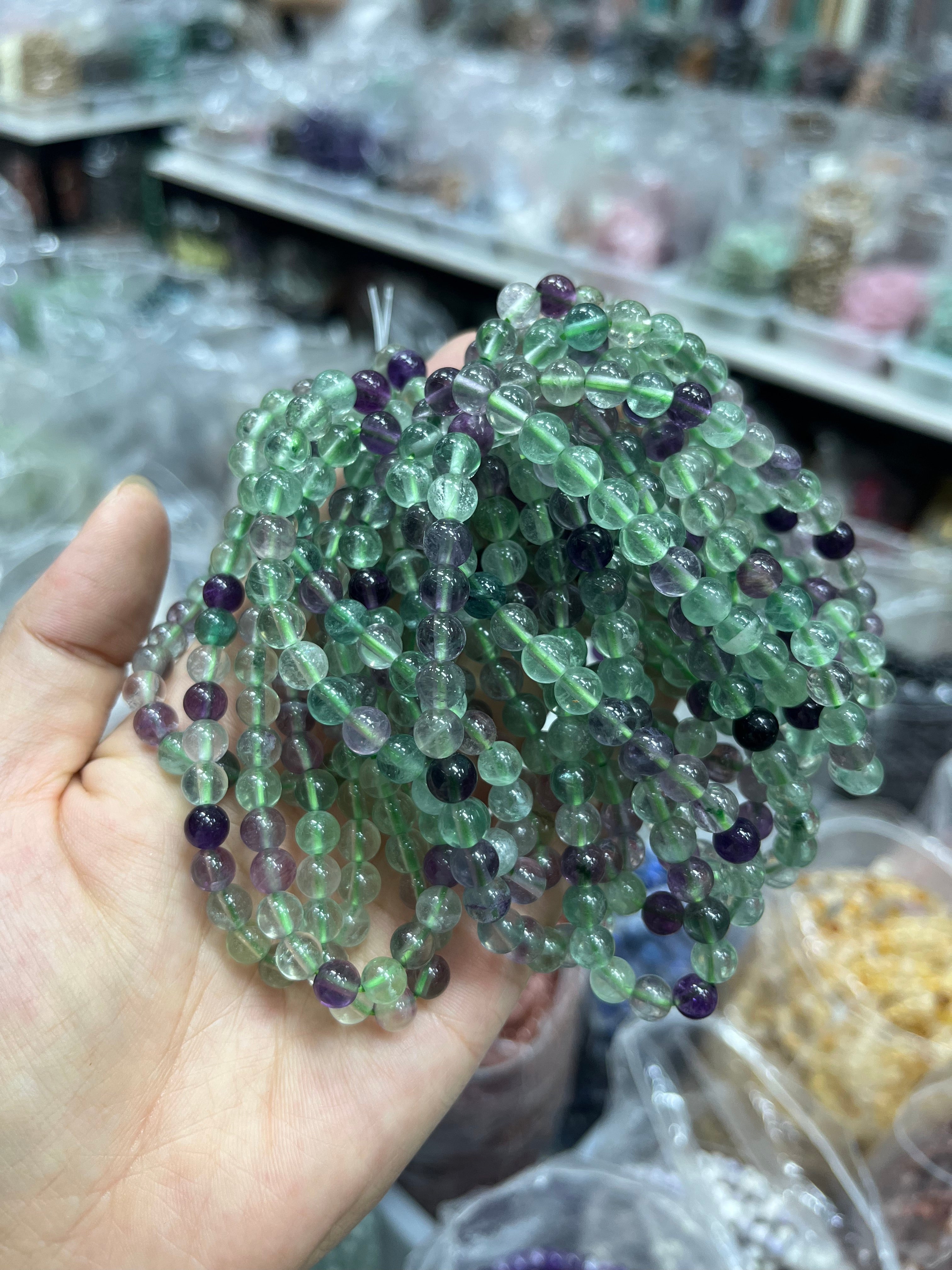 6mm fluorite bracelet wholesale