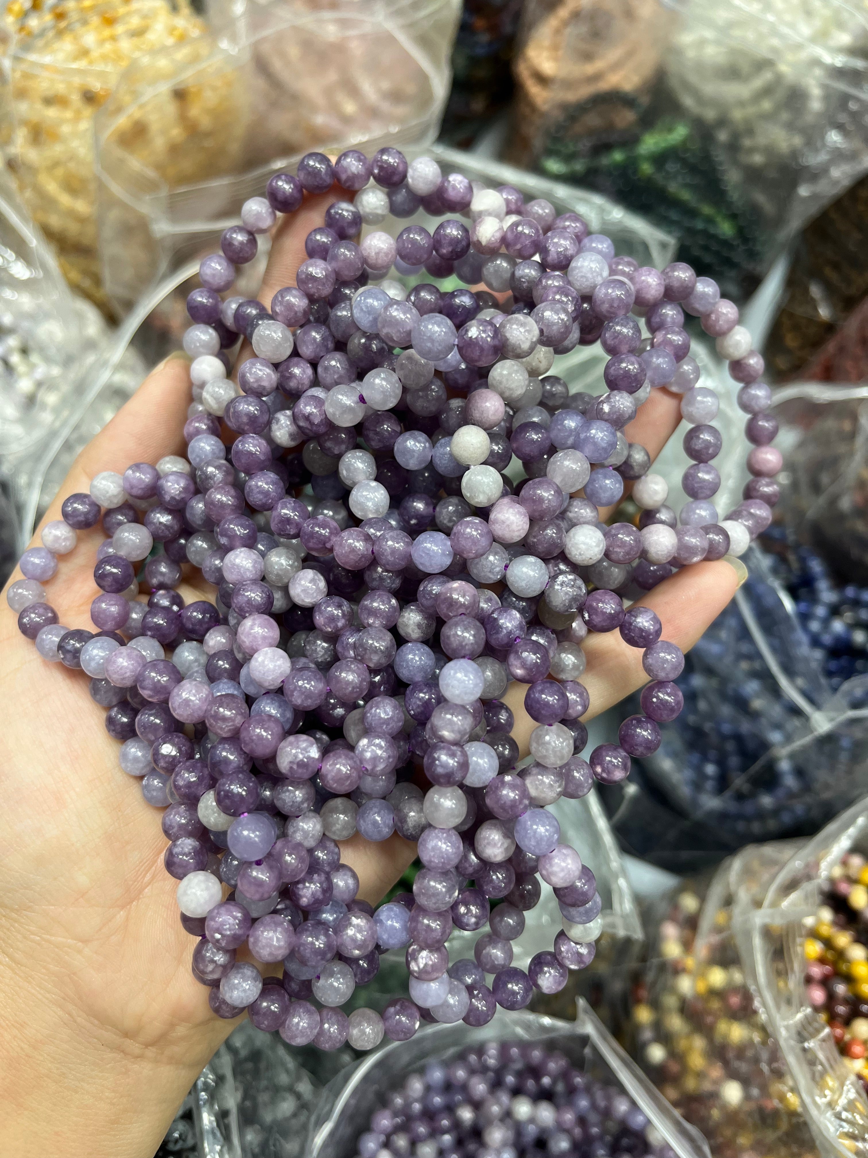 6mm lepidolite bracelet wholesale