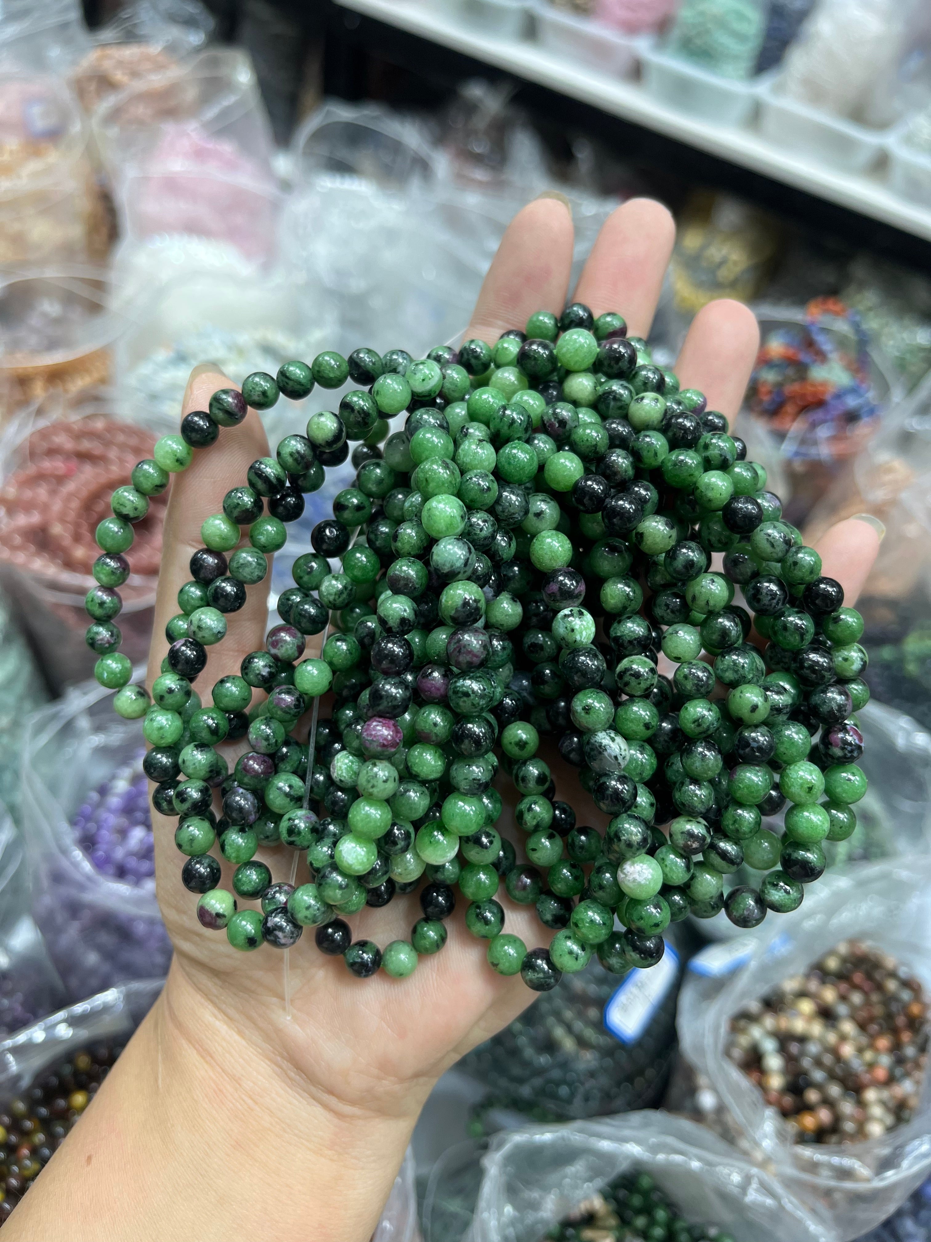 6mm ruby zoisite bracelet wholesale