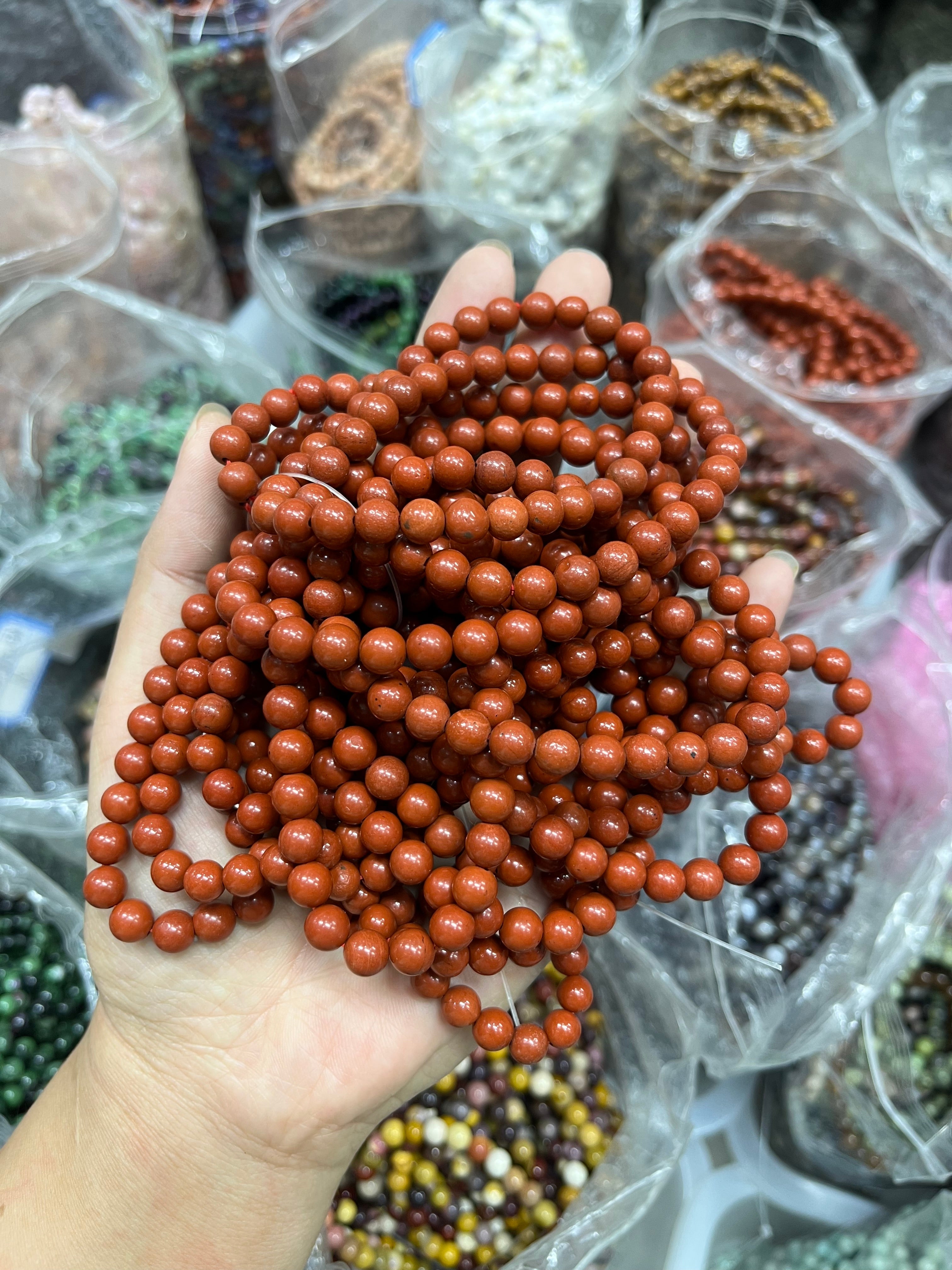 6mm red jasper bracelet