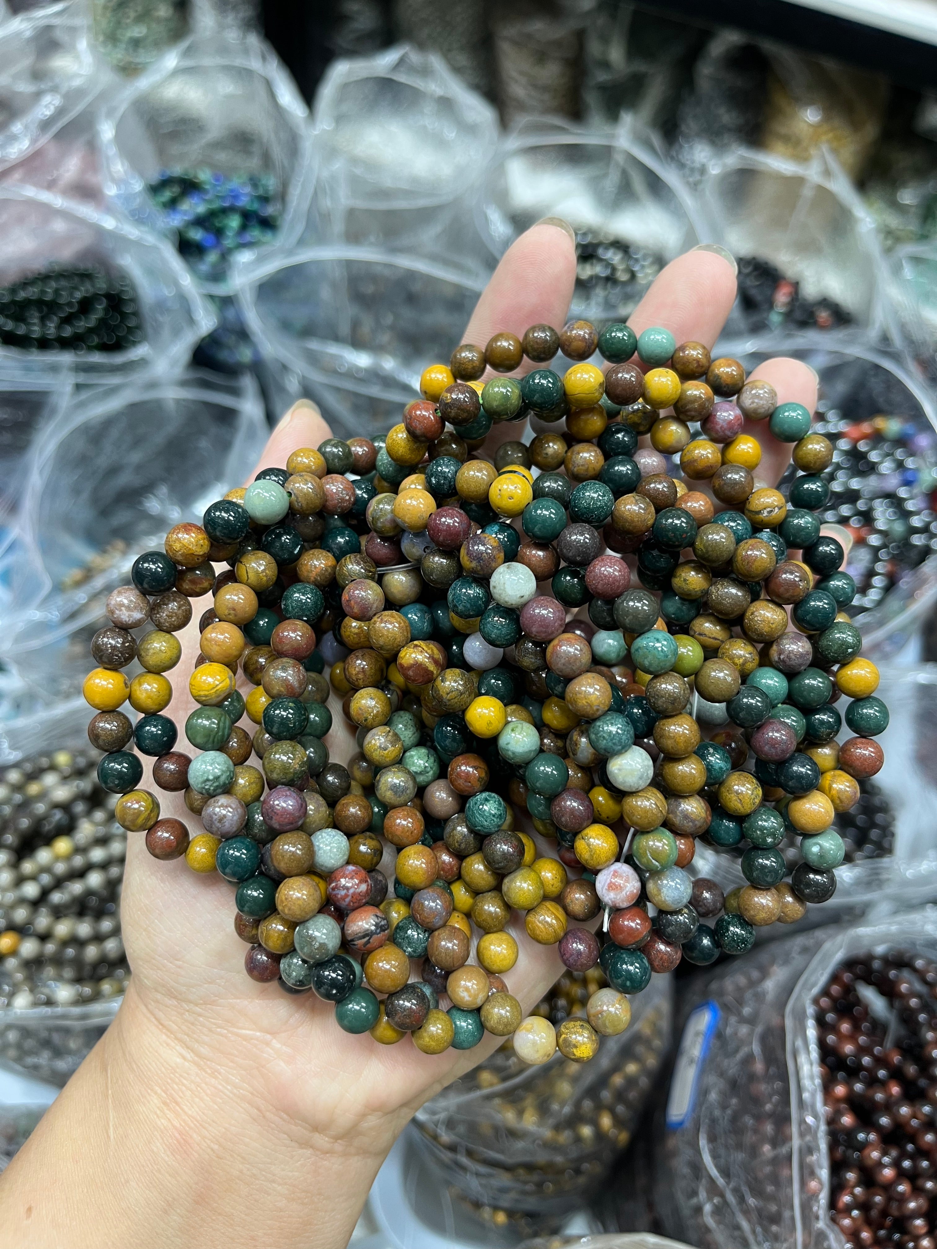 6mm ocean jasper bracelet