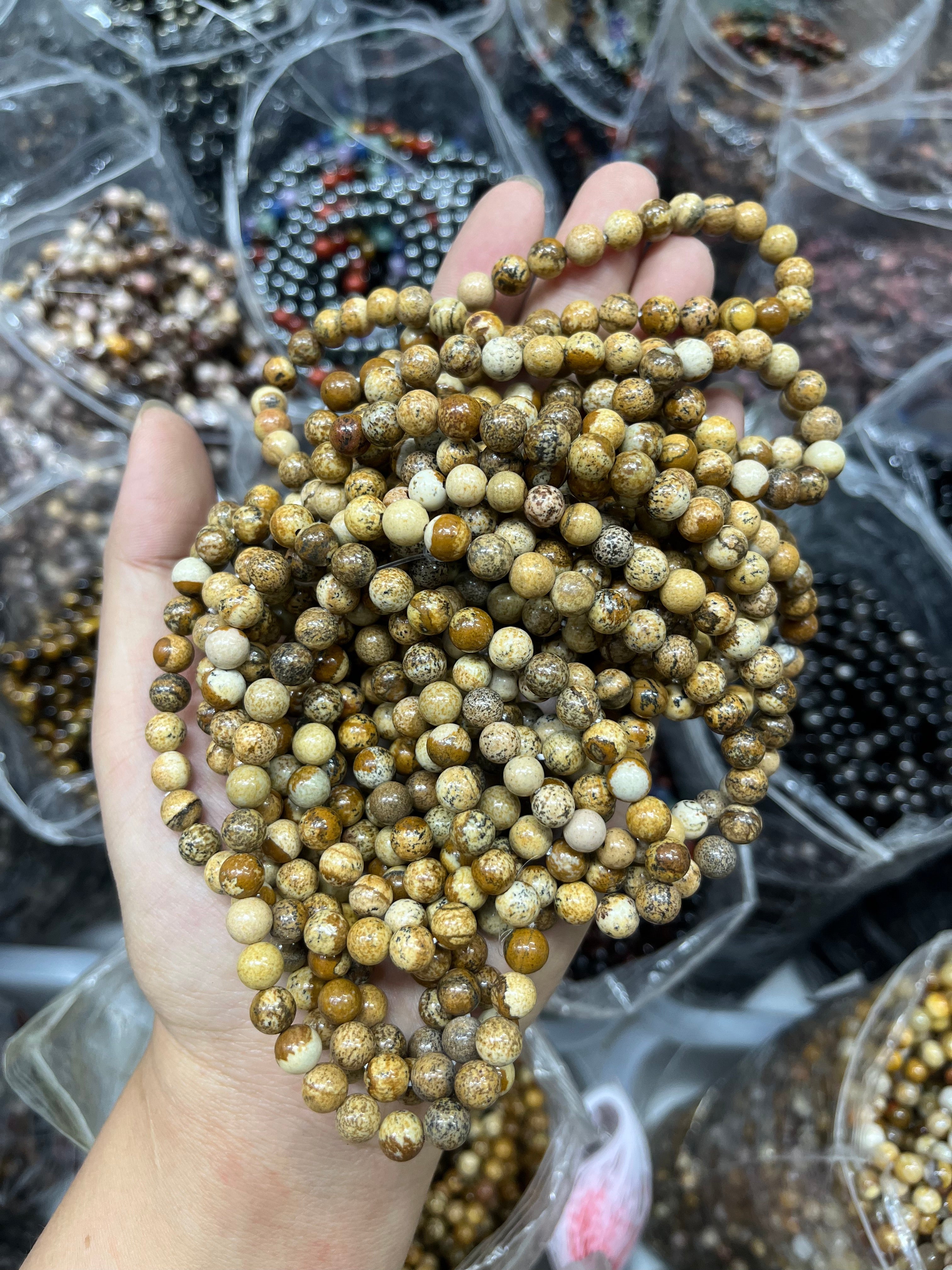 6mm picture stone bracelet
