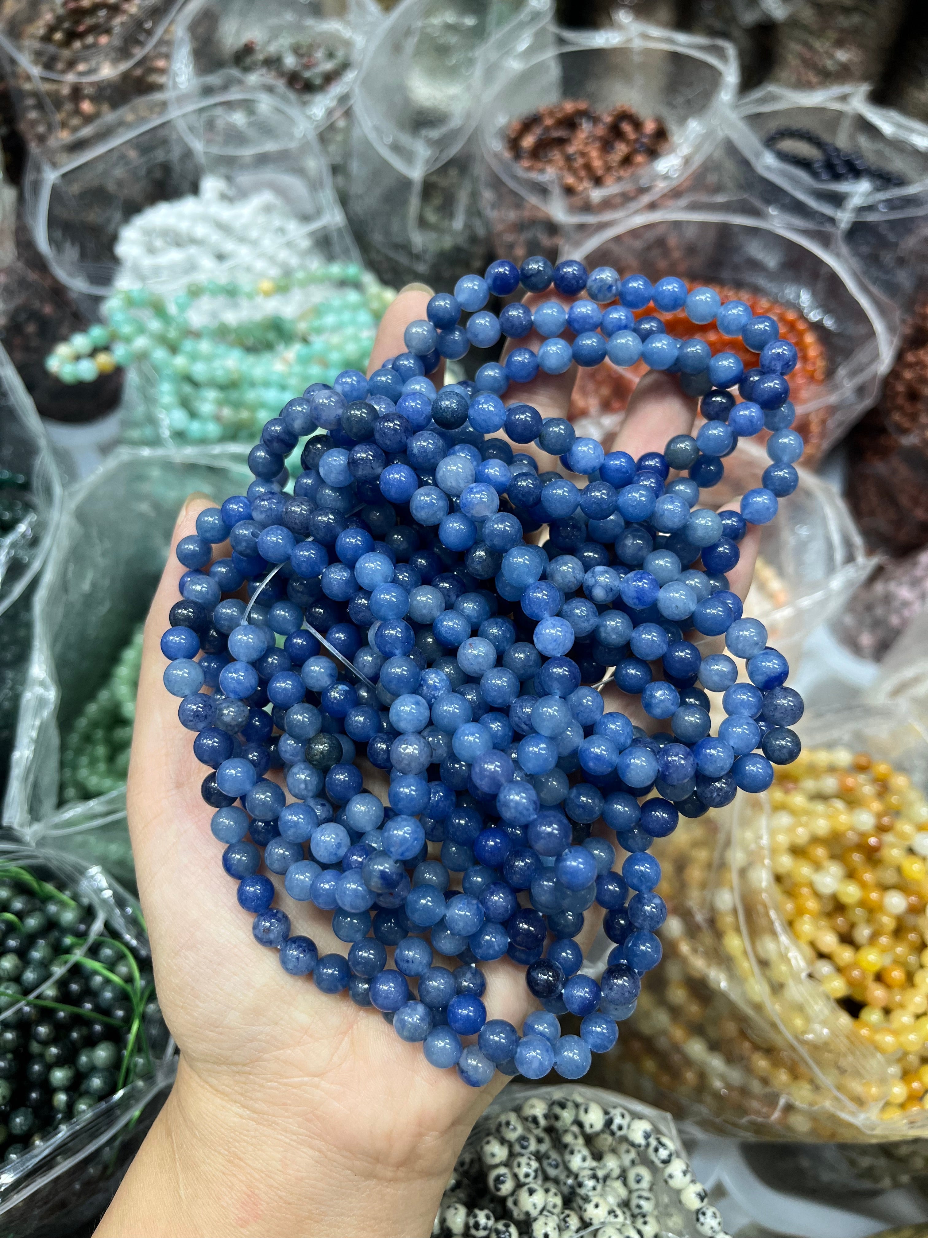 6mm blue aventurine bracelet