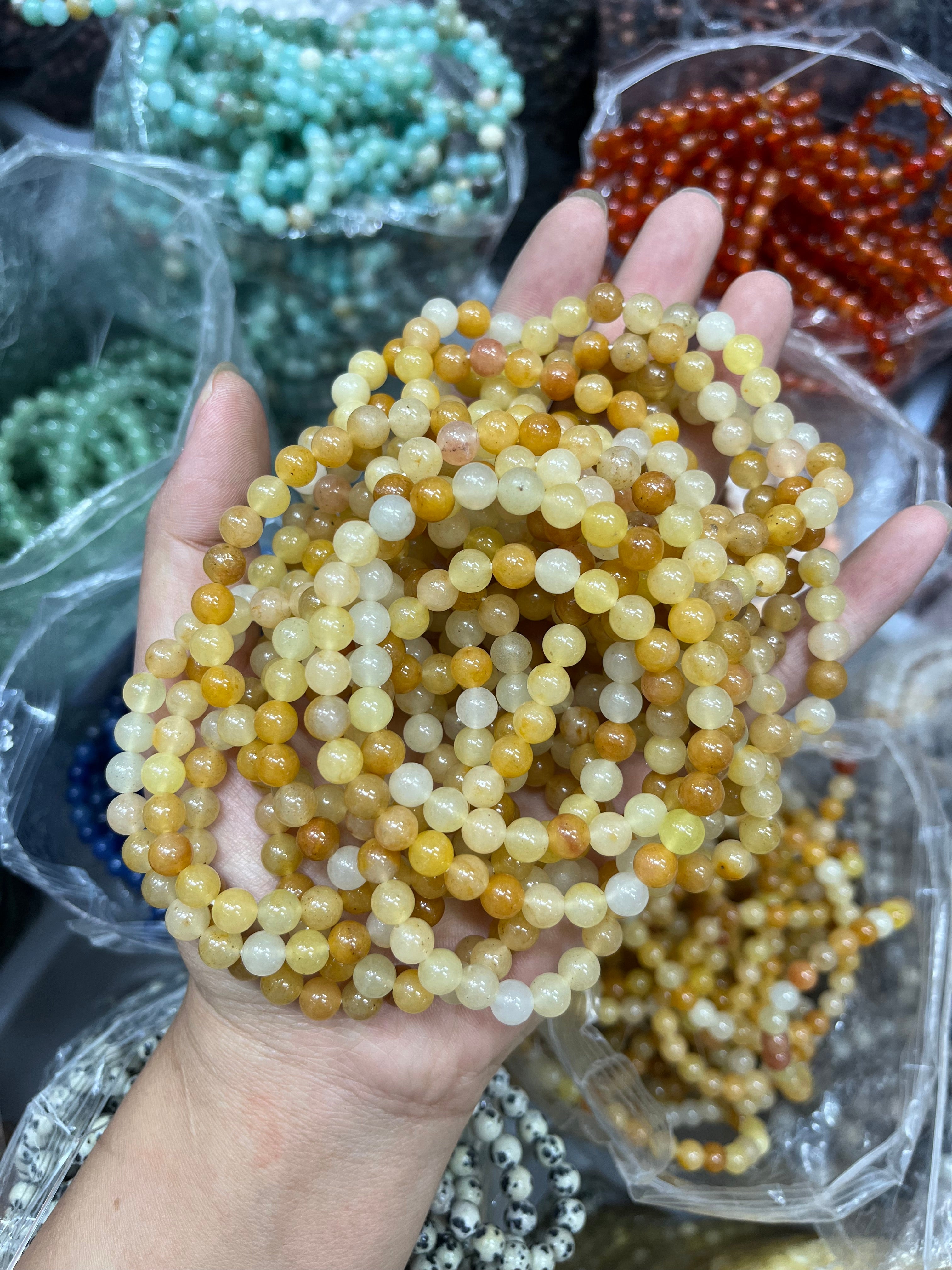 6mm yellow aventurine bracelet