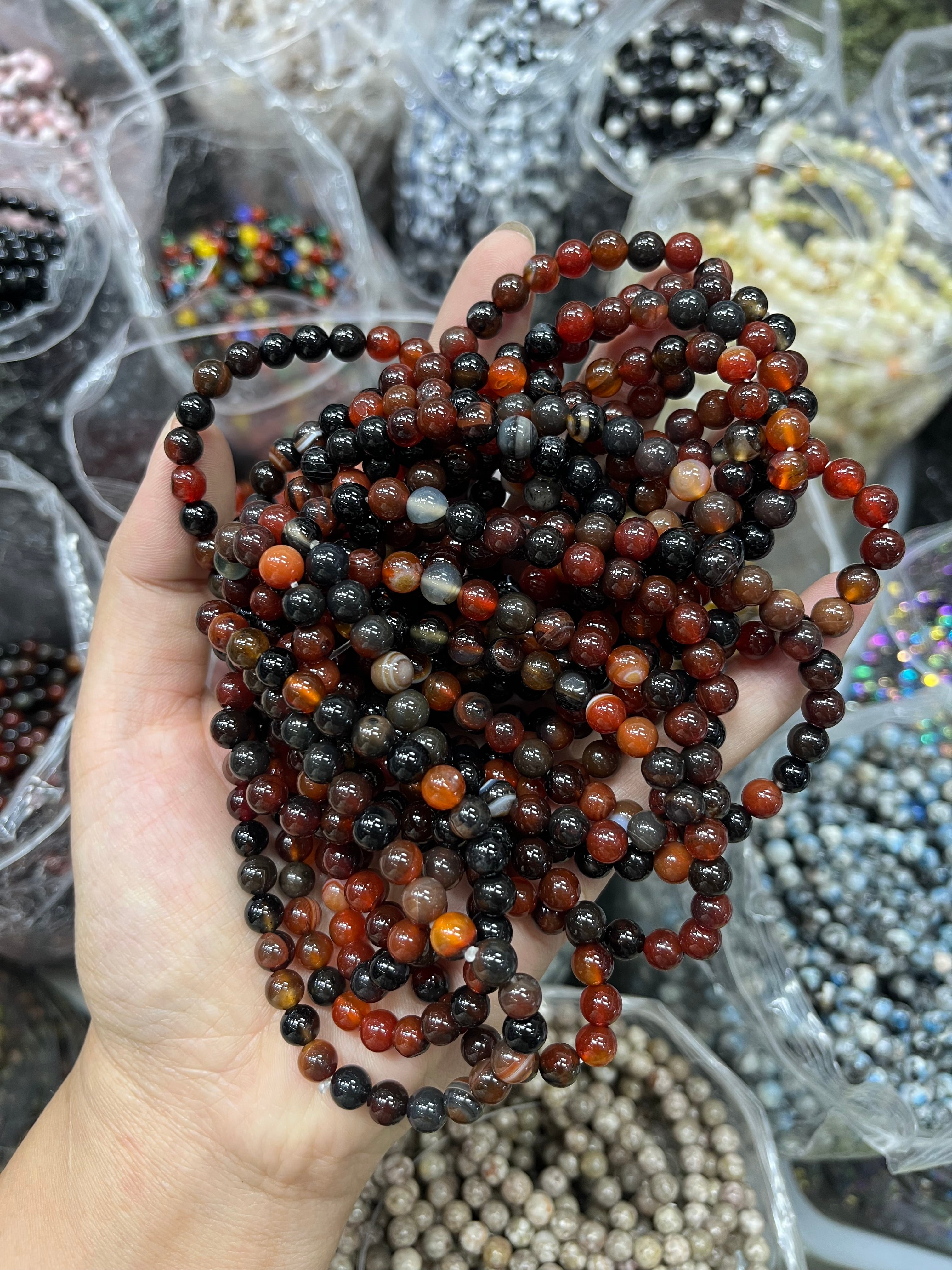 6mm dreamy agate bracelet