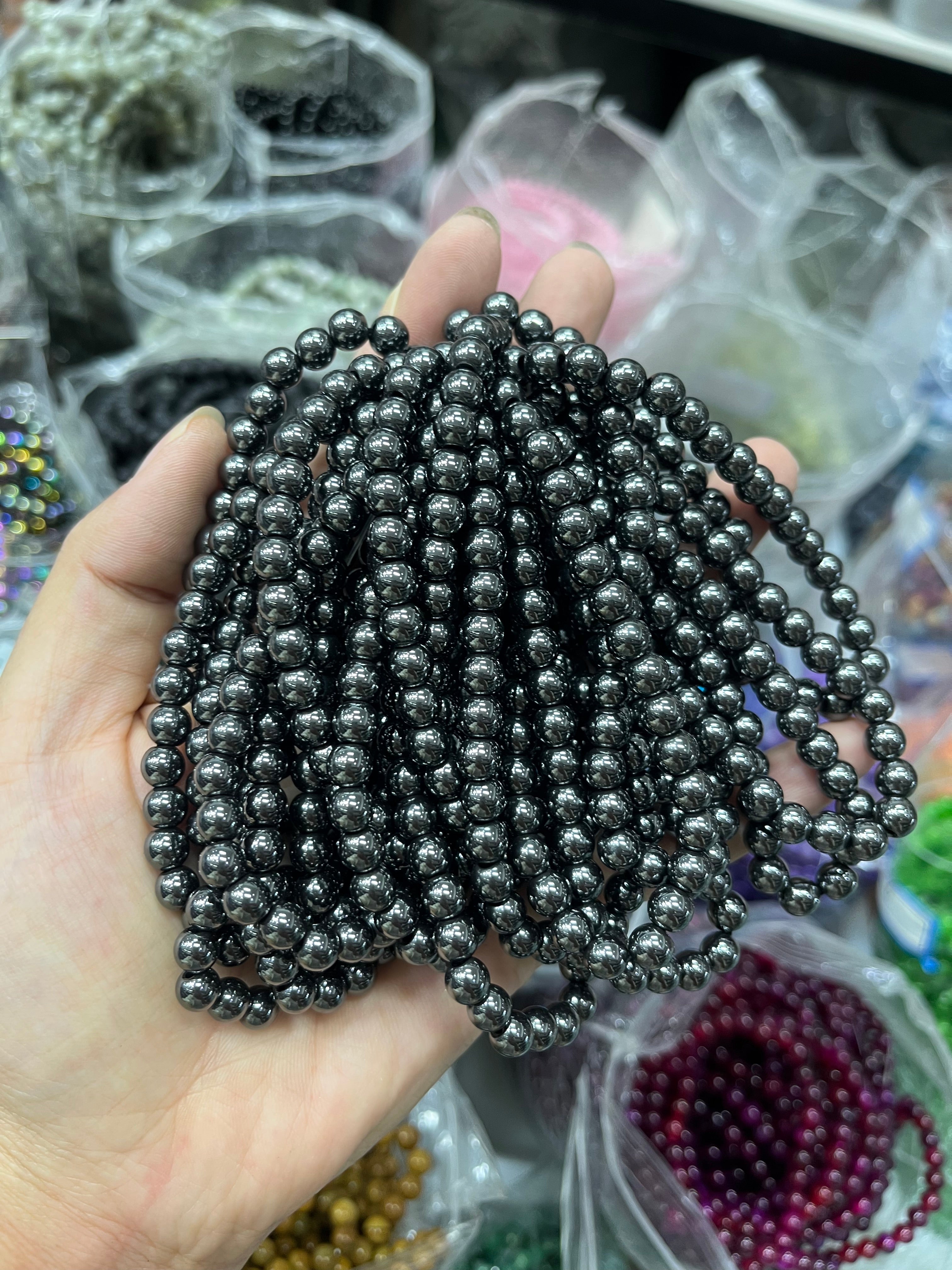 6mm hematite bracelet
