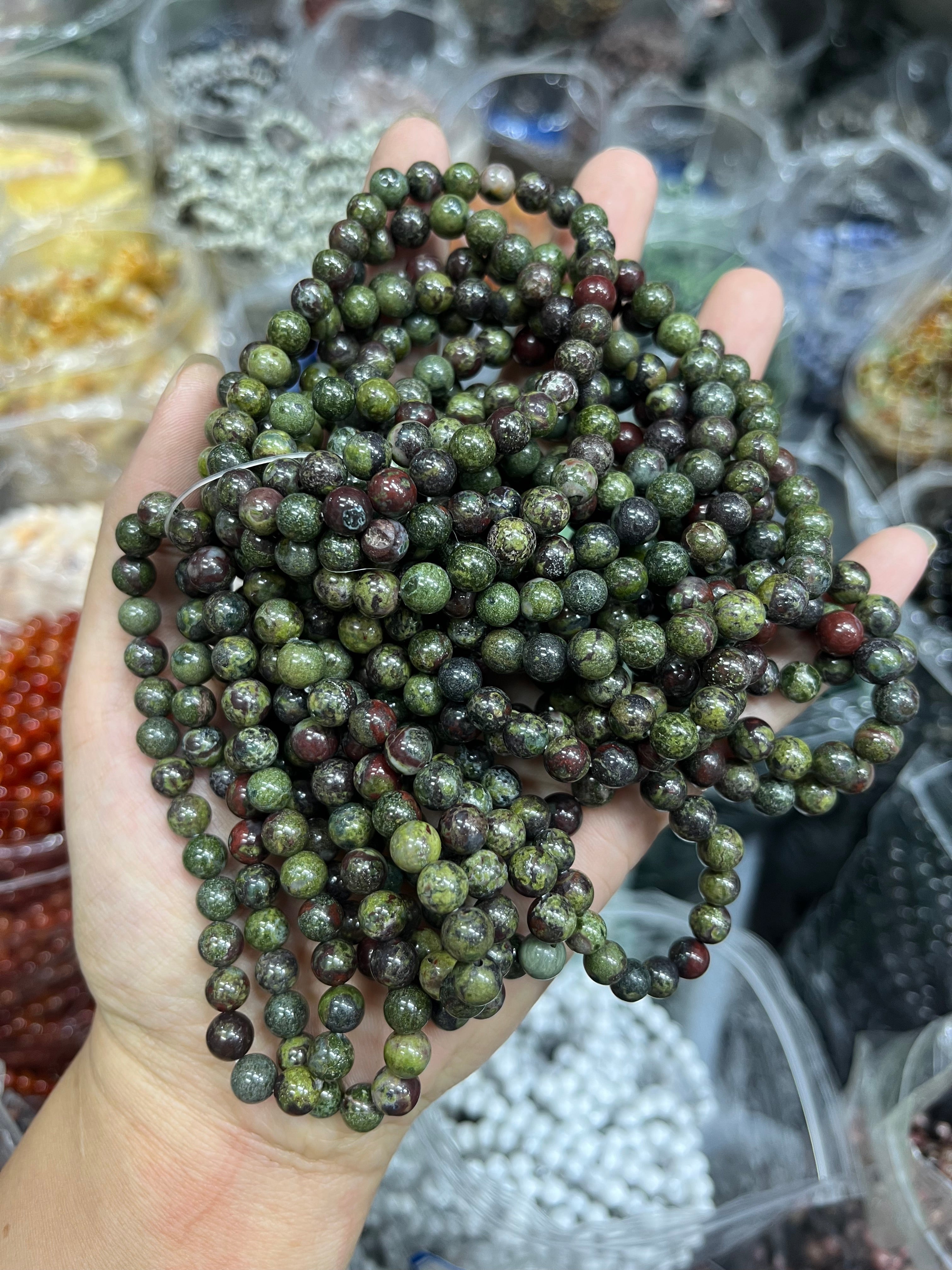 6mm dragon bloodstone bracelet