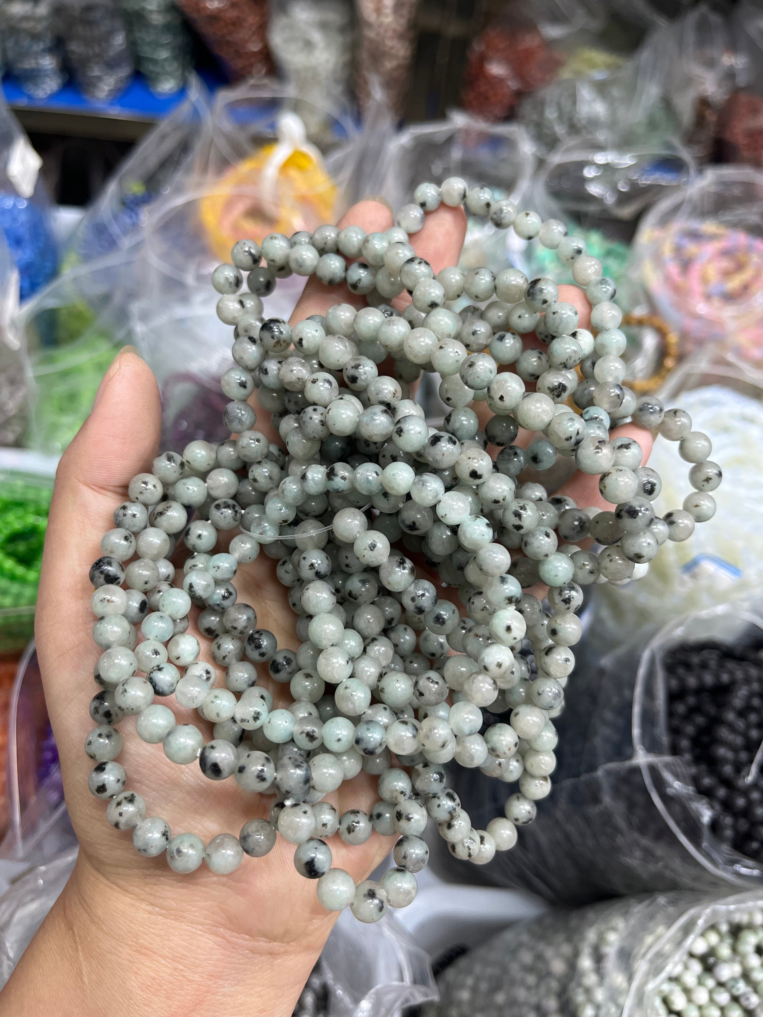 6mm kiwi jasper bracelet