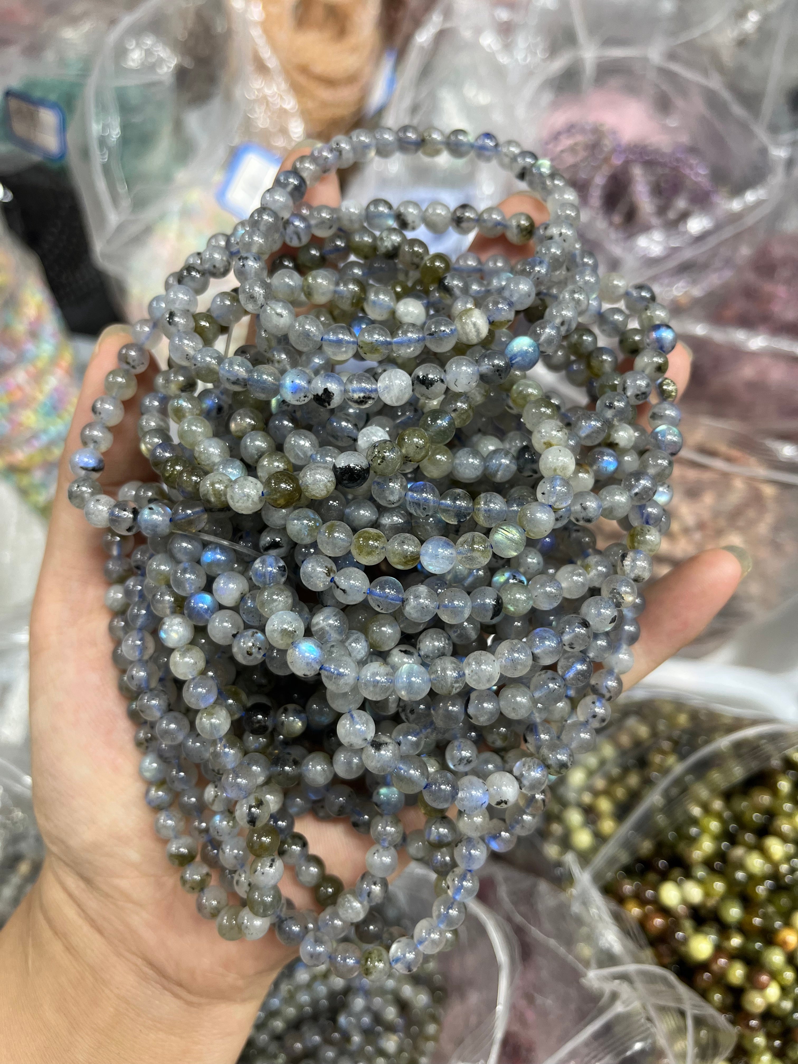 6mm better quality labradorite bracelet wholesale