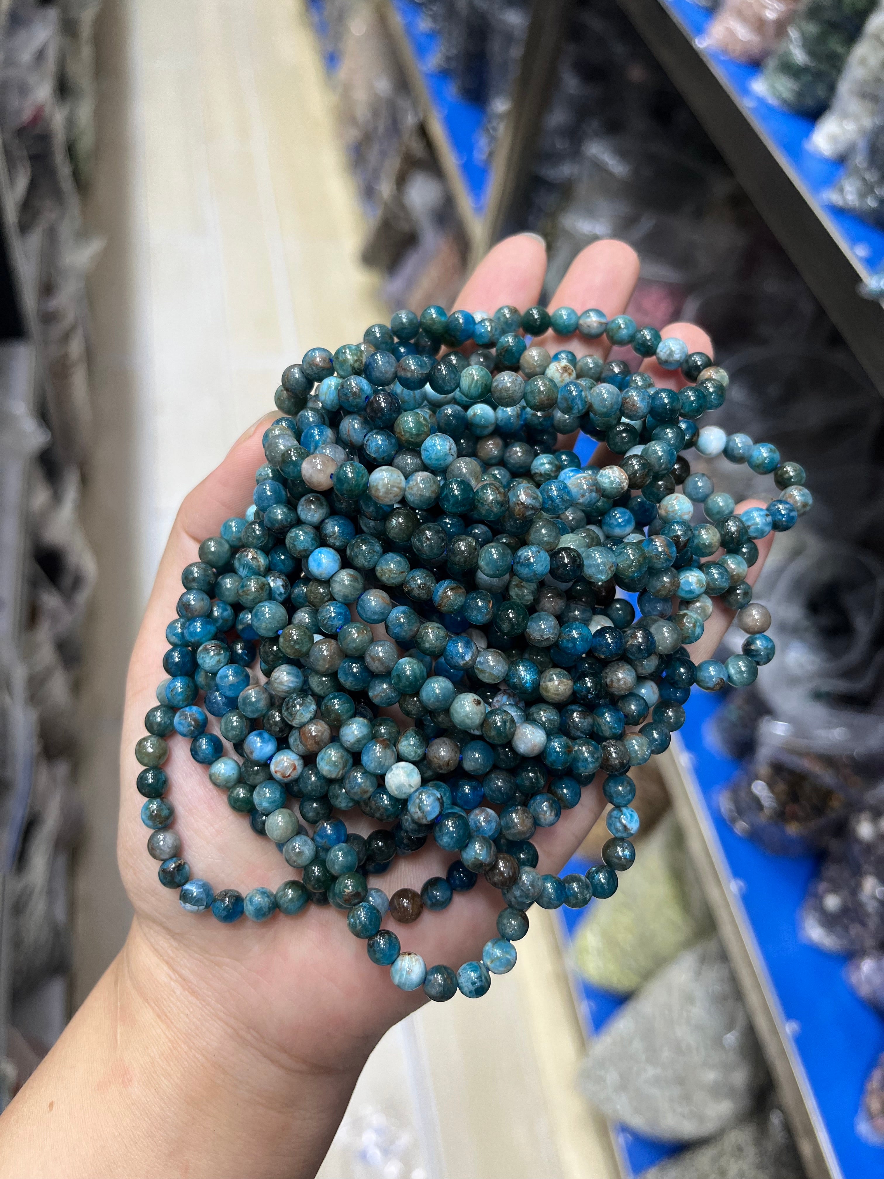 6mm blue apatite bracelet wholesale