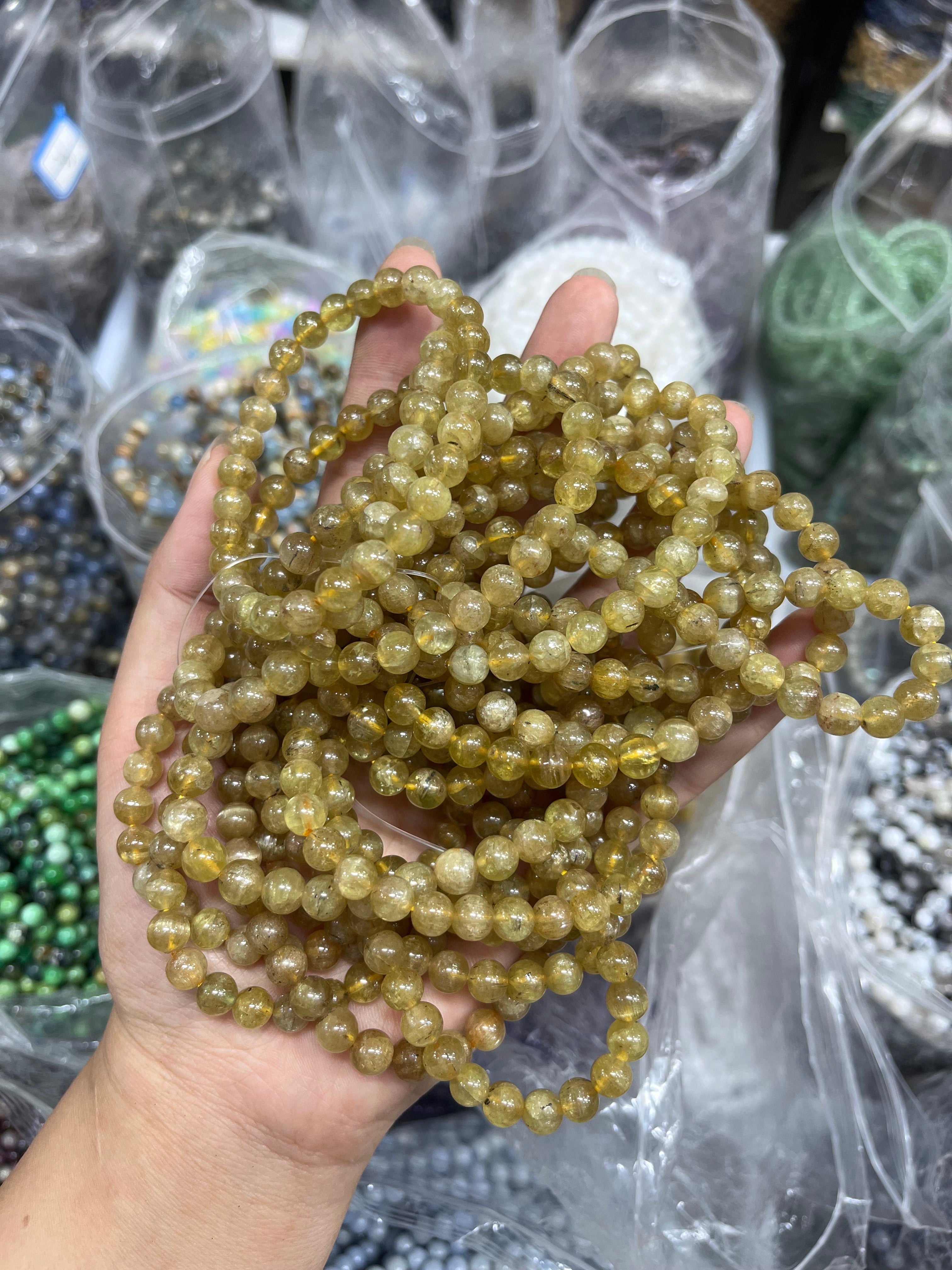 6mm yellow apatite bracelet wholesale