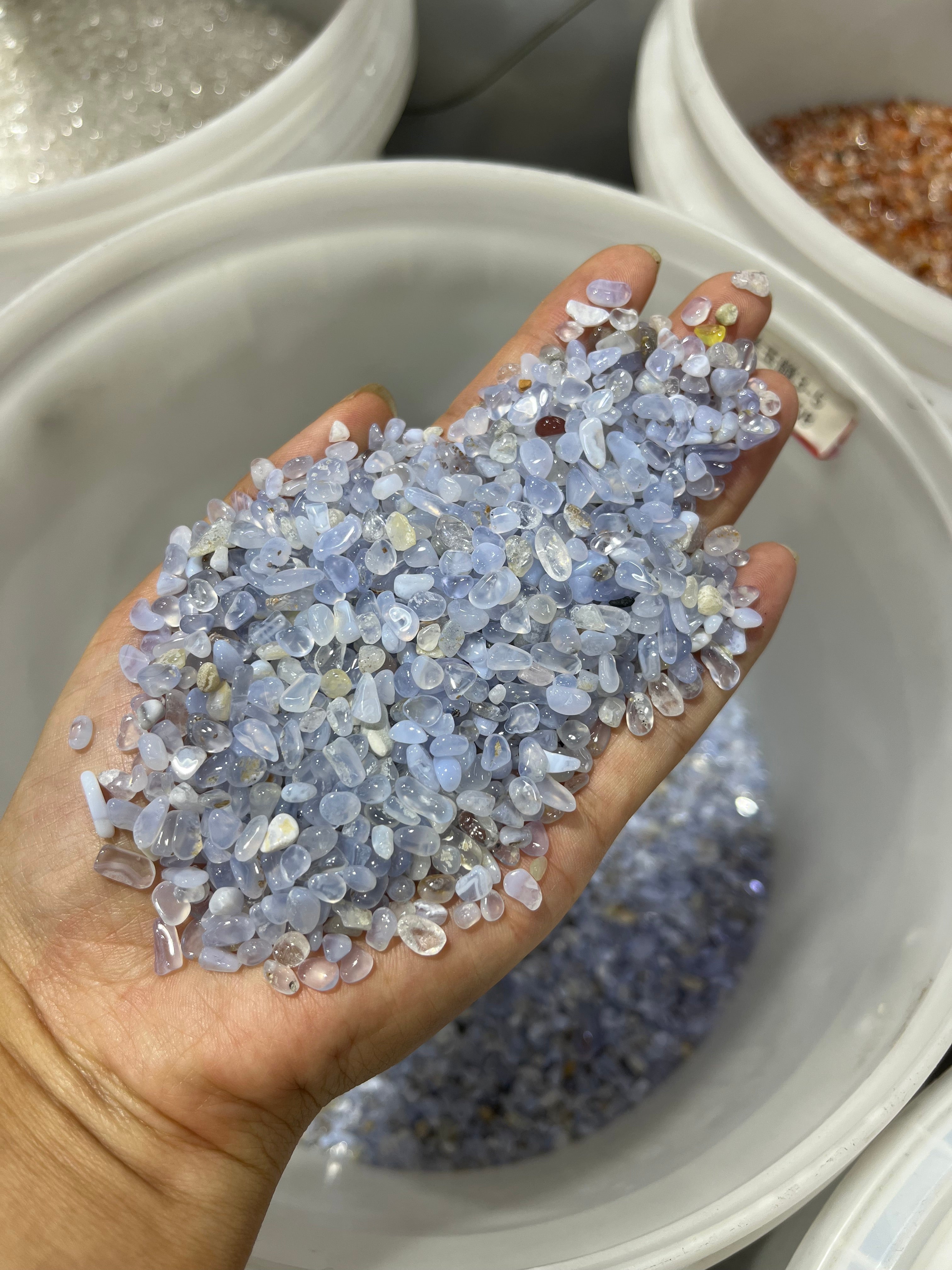 blue chalcedony chips