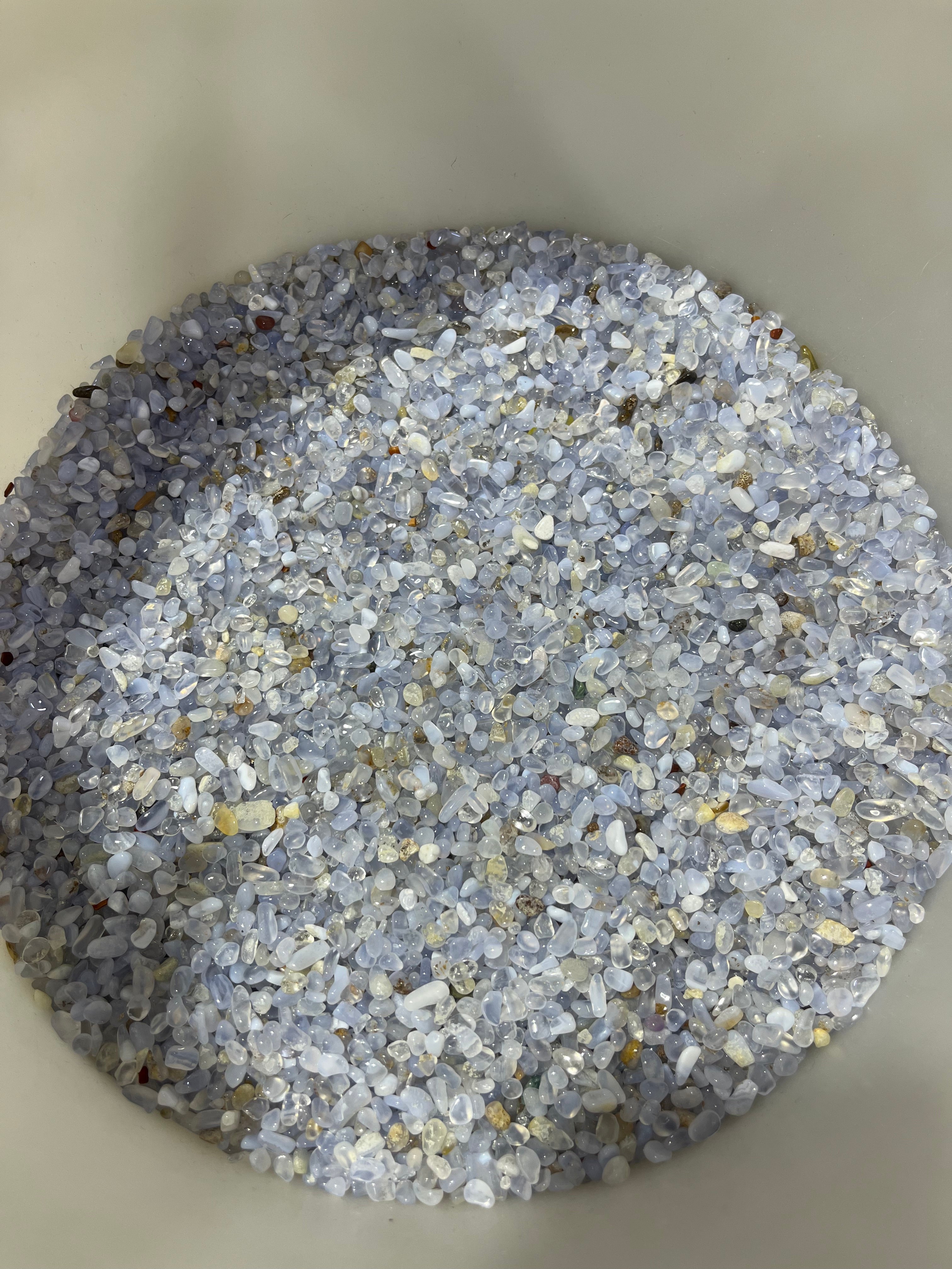 blue chalcedony chips