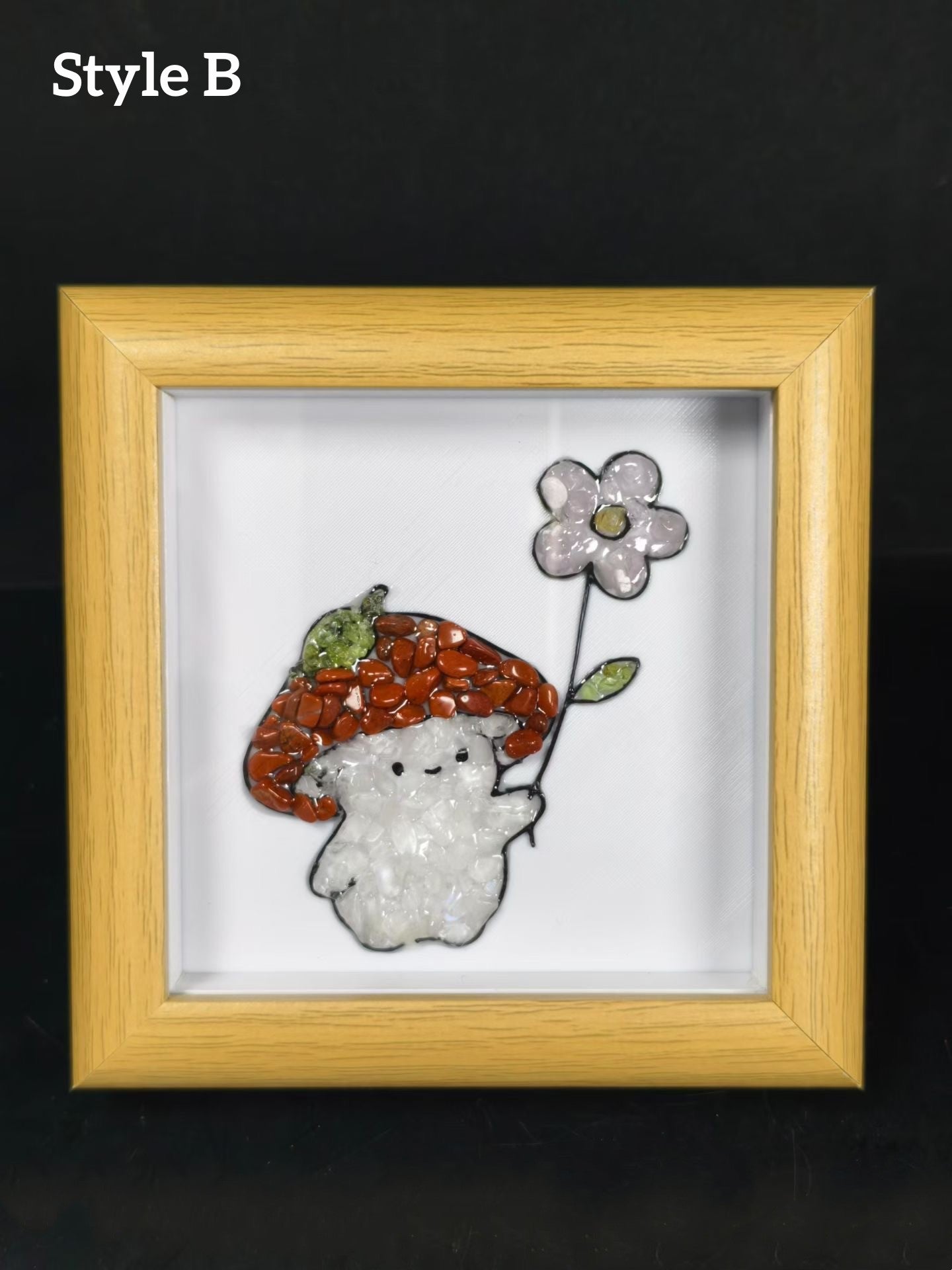 Natural Crystal Chips Painting Photo Frame