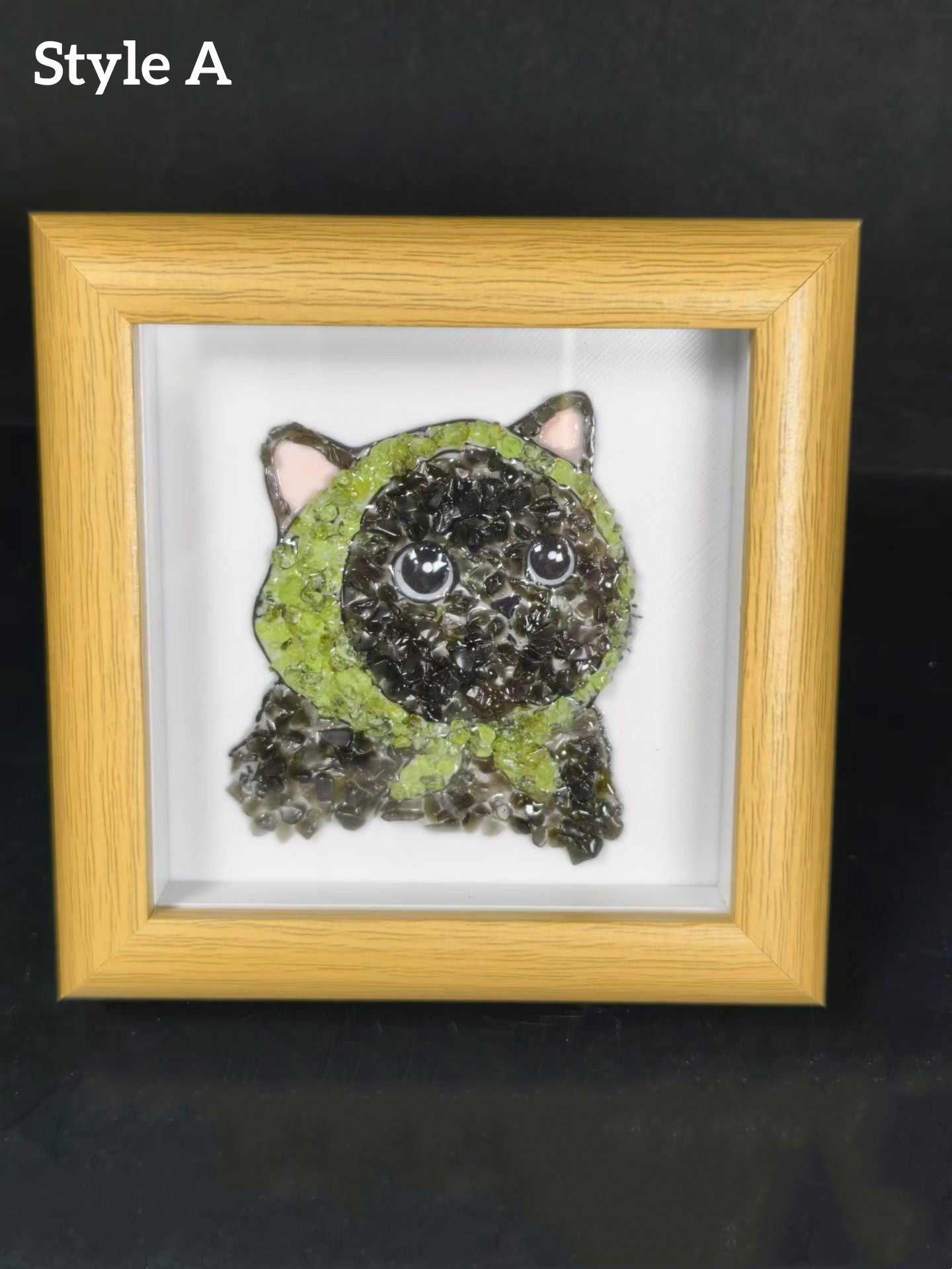 Natural Crystal Chips Painting Photo Frame