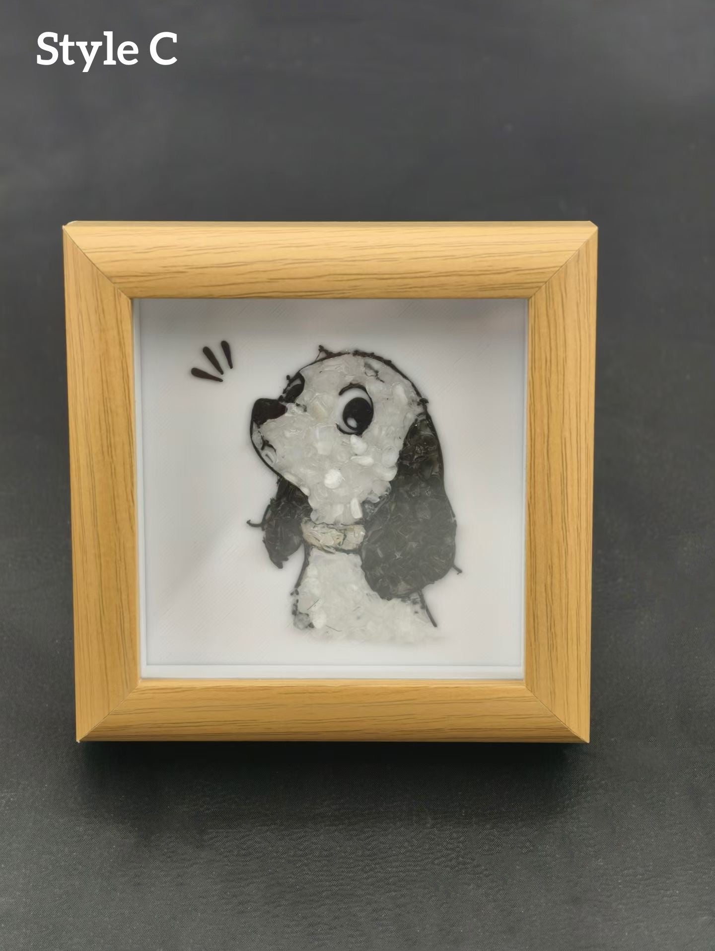 Natural Crystal Chips Painting Photo Frame