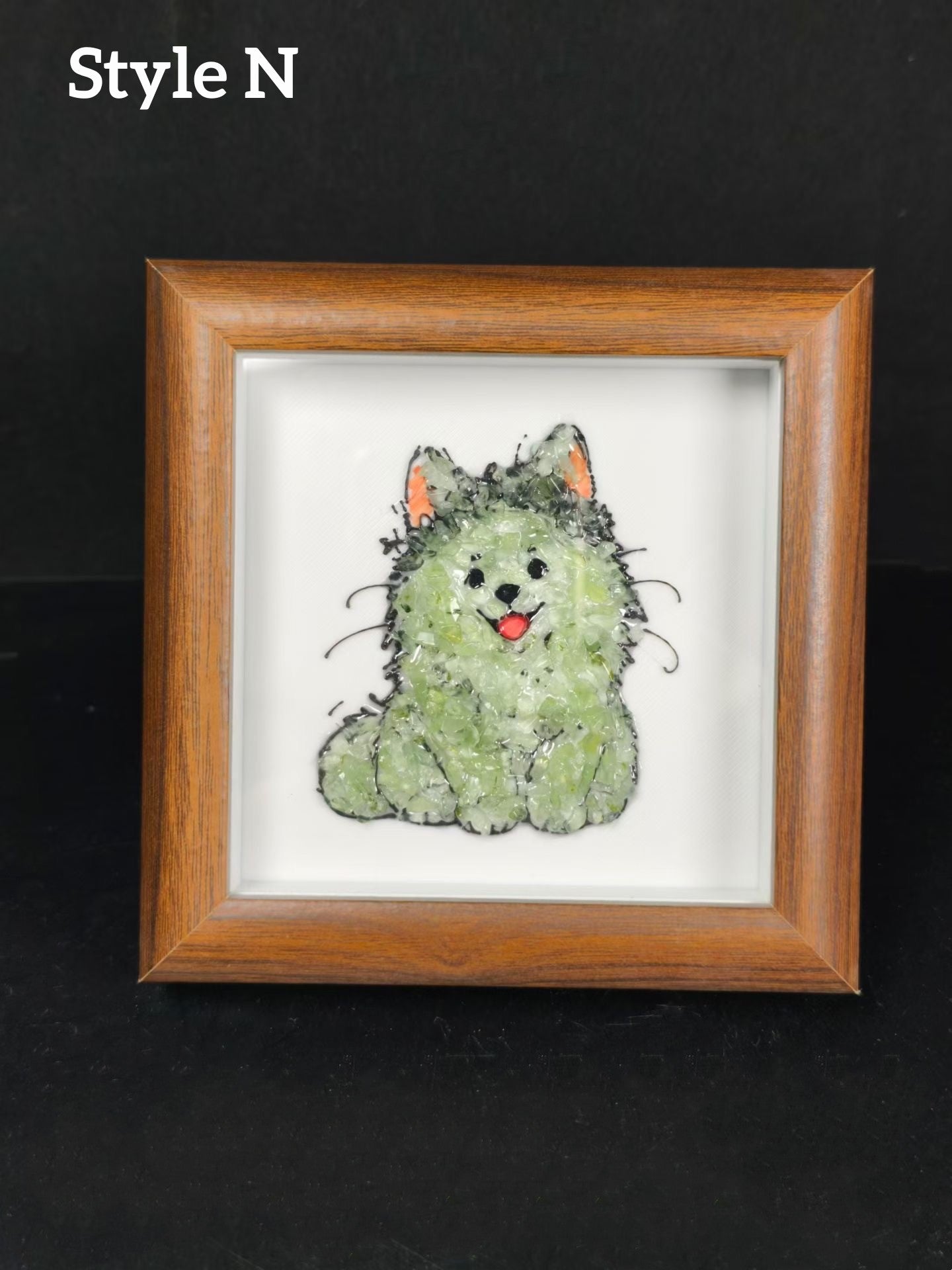 Natural Crystal Chips Painting Photo Frame