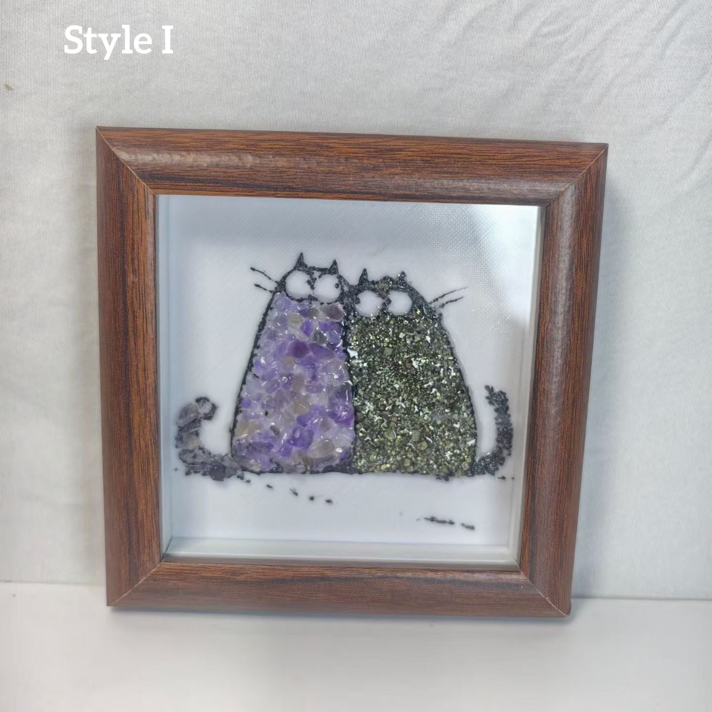 Natural Crystal Chips Painting Photo Frame