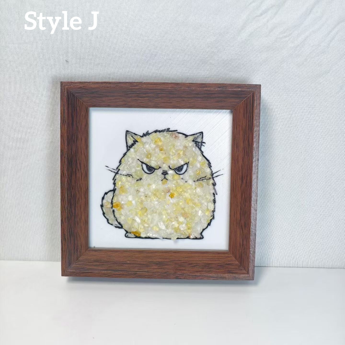 Natural Crystal Chips Painting Photo Frame