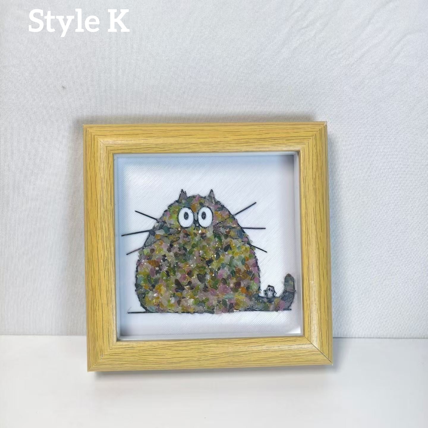 Natural Crystal Chips Painting Photo Frame