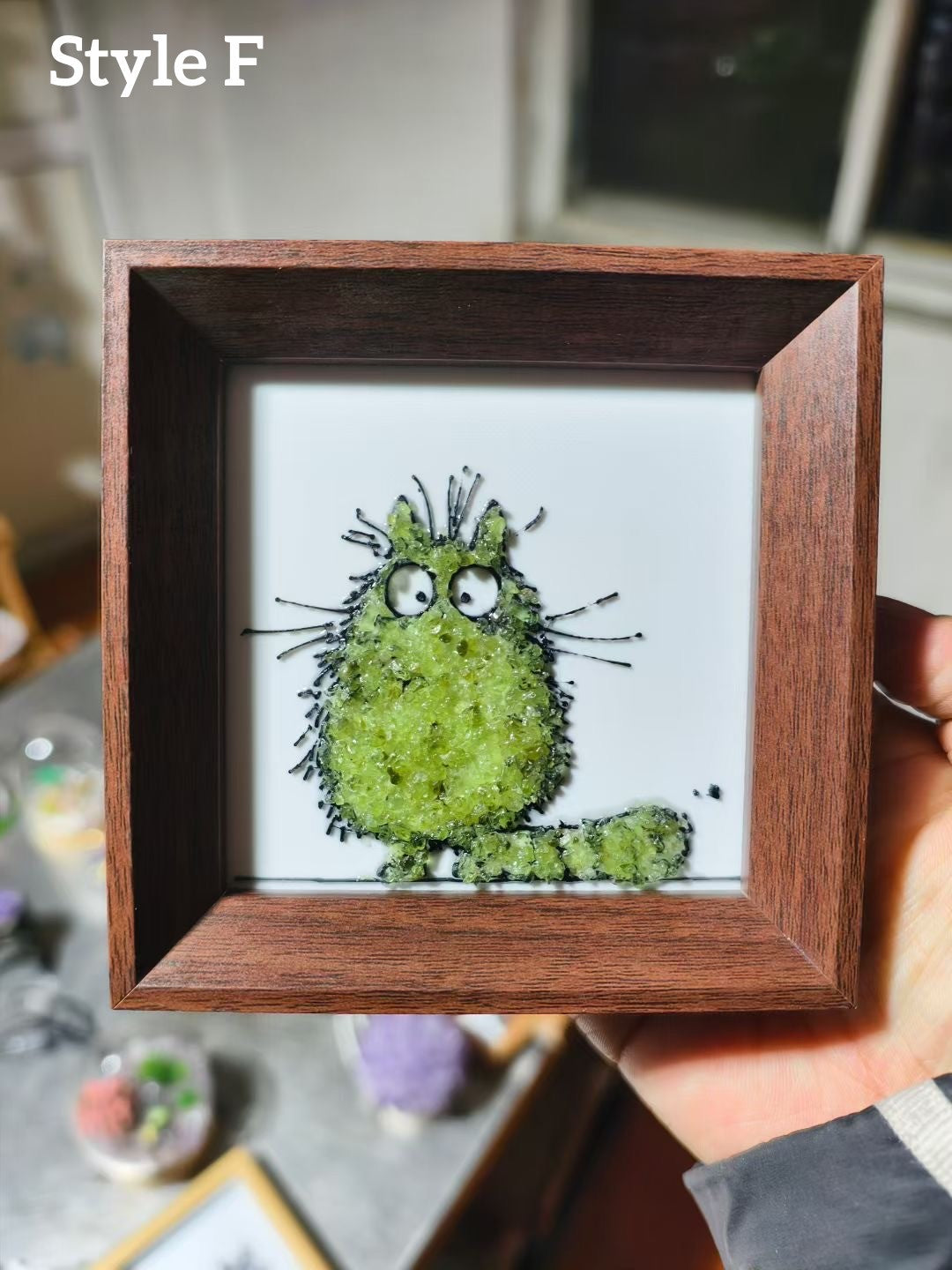 Natural Crystal Chips Painting Photo Frame