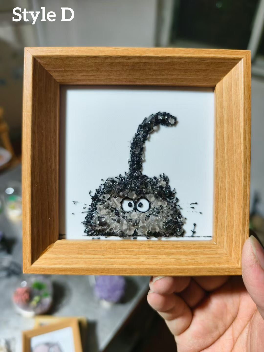 Natural Crystal Chips Painting Photo Frame